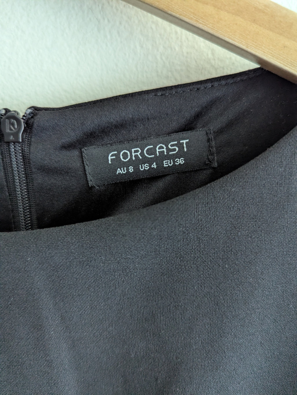 Forcast Black Ruched Midi Dress