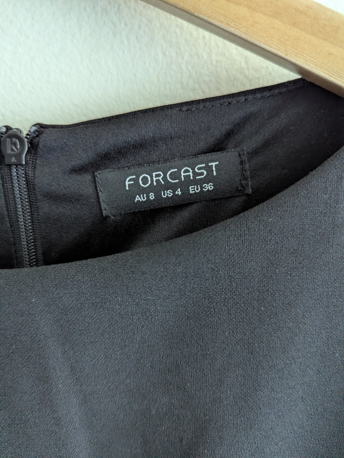 Forcast Black Ruched Midi Dress