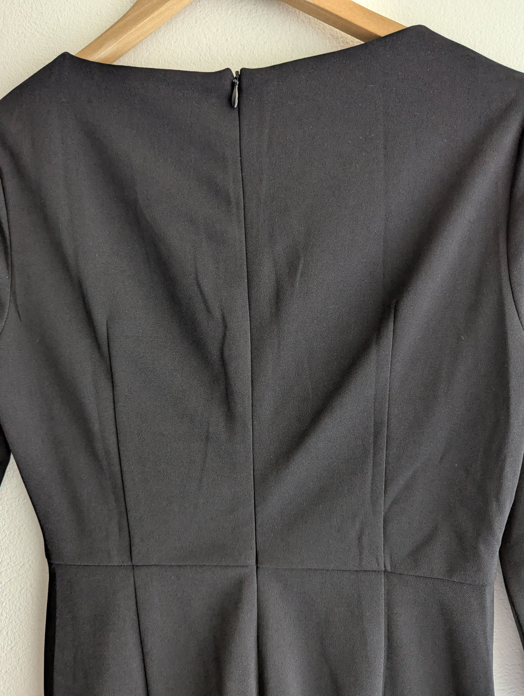Forcast Black Ruched Midi Dress