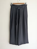 Zara Paper Bag Cropped Wide Leg Pull-on Pant