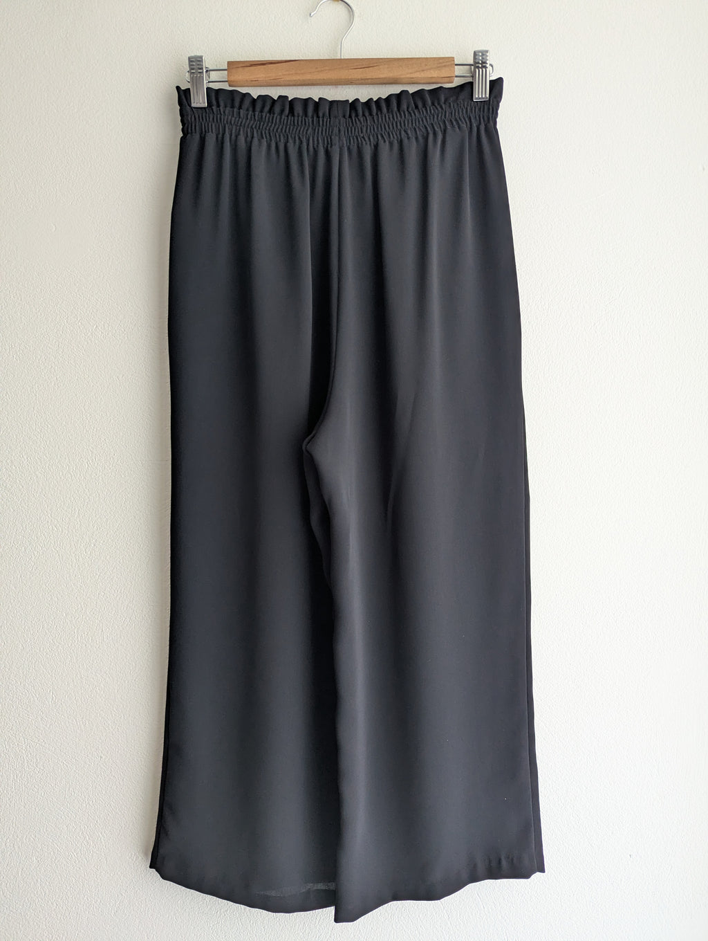Zara Paper Bag Cropped Wide Leg Pull-on Pant