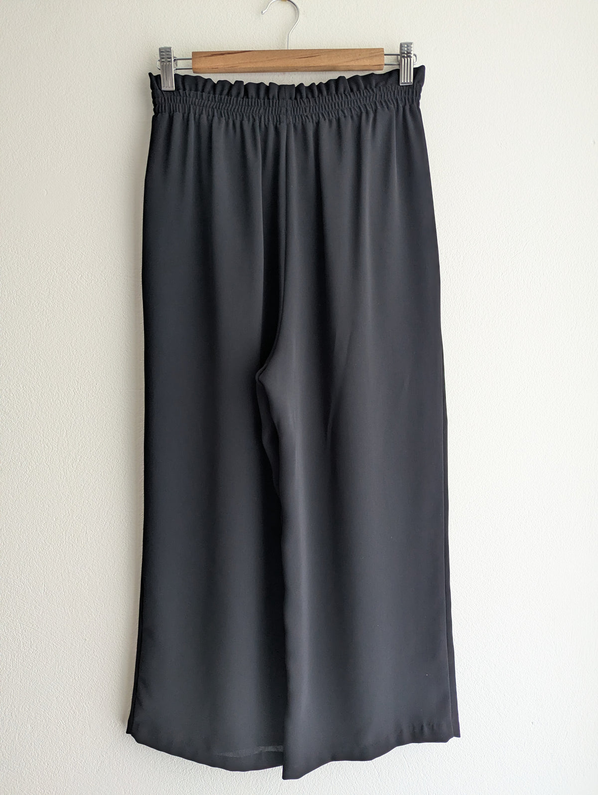 Zara Paper Bag Cropped Wide Leg Pull-on Pant