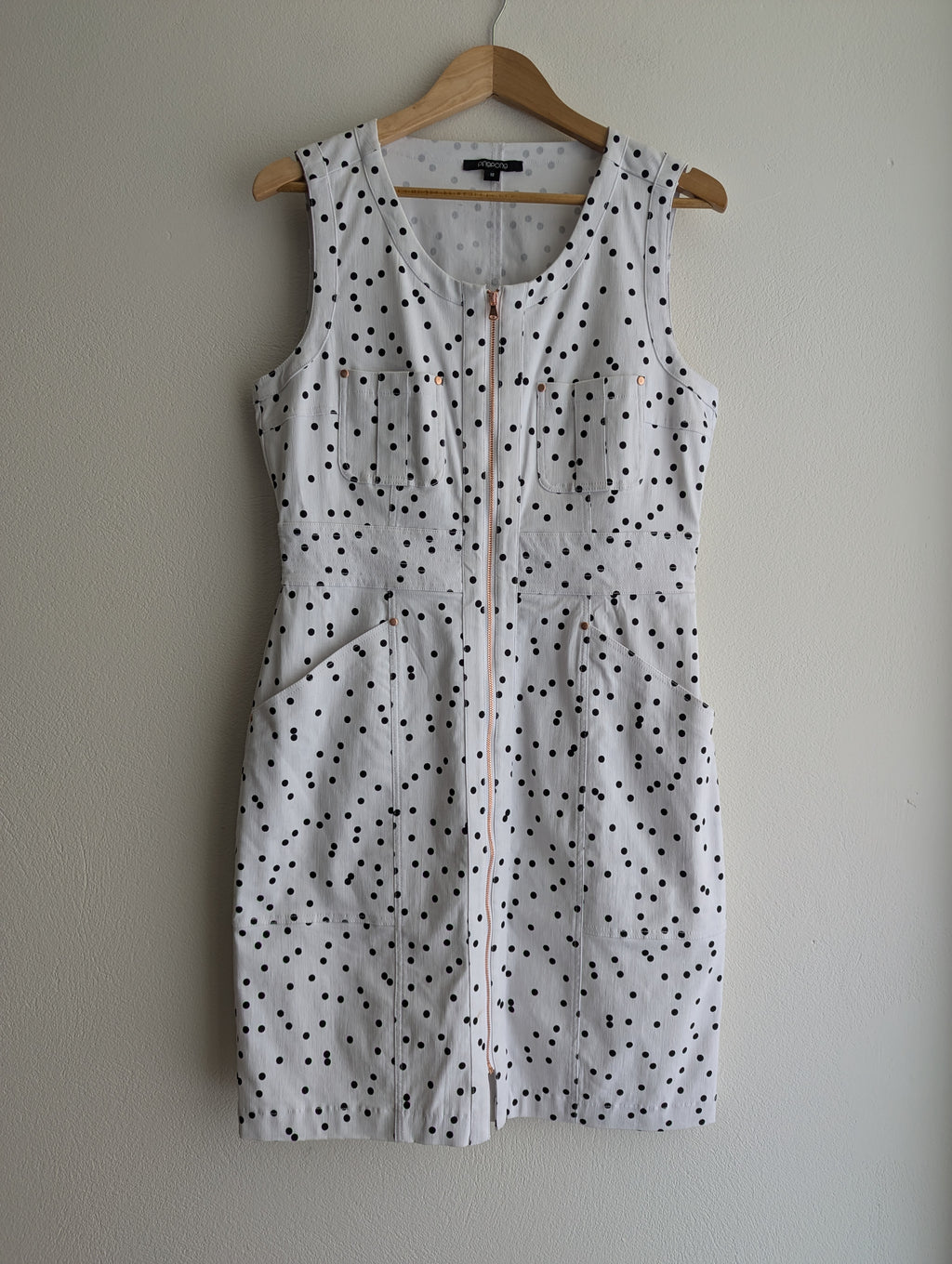 Pingpong Black & White Polka Dot Midi Dress