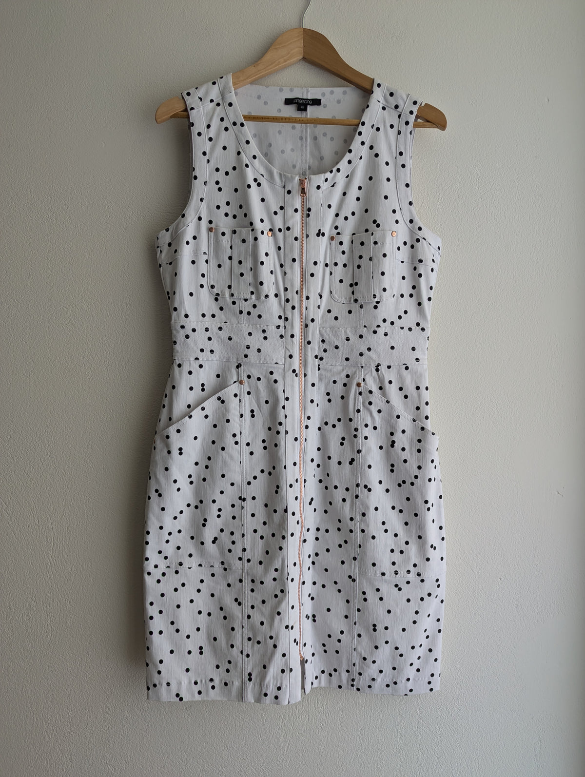 Pingpong Black & White Polka Dot Midi Dress