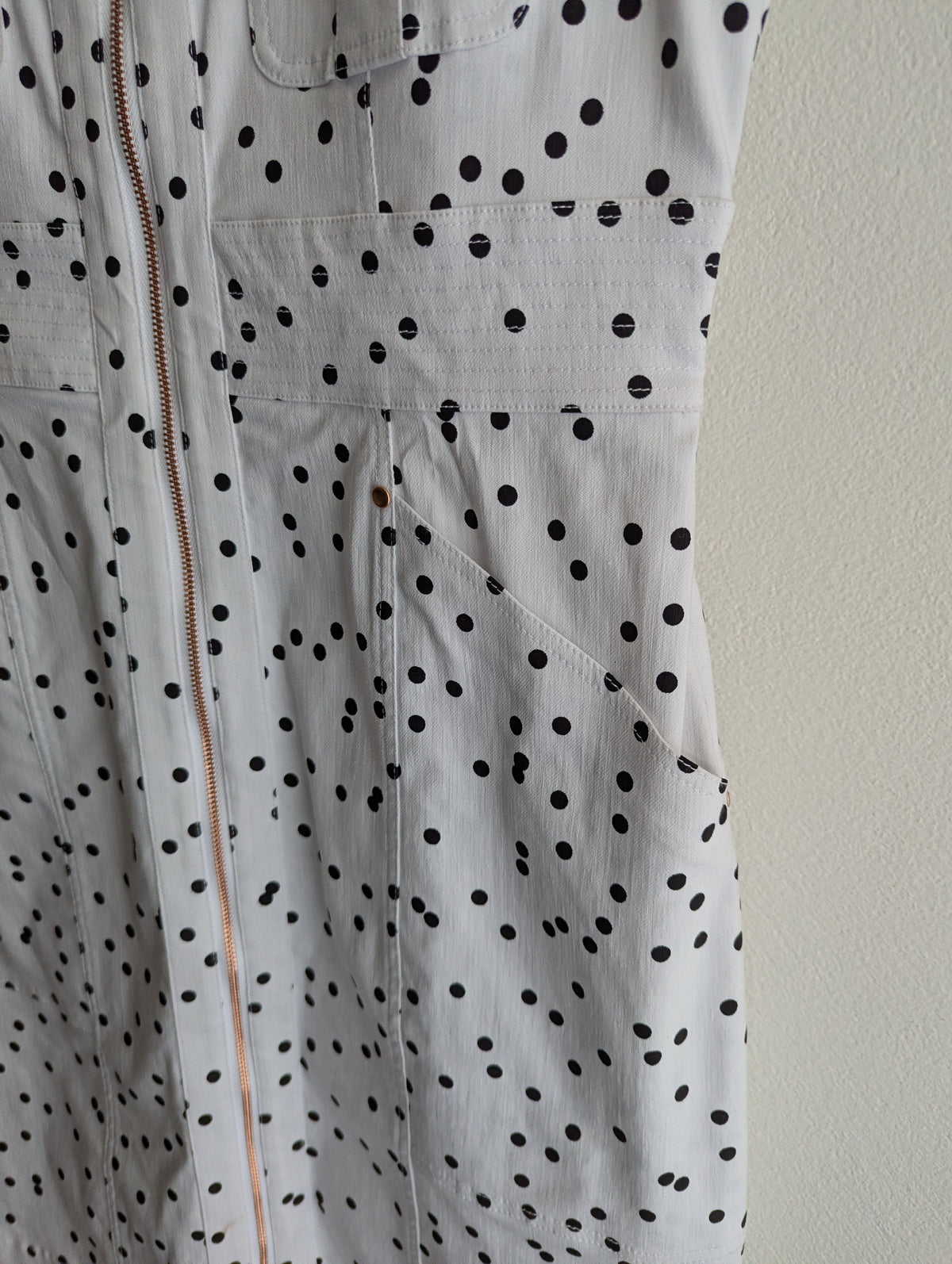 Pingpong Black & White Polka Dot Midi Dress