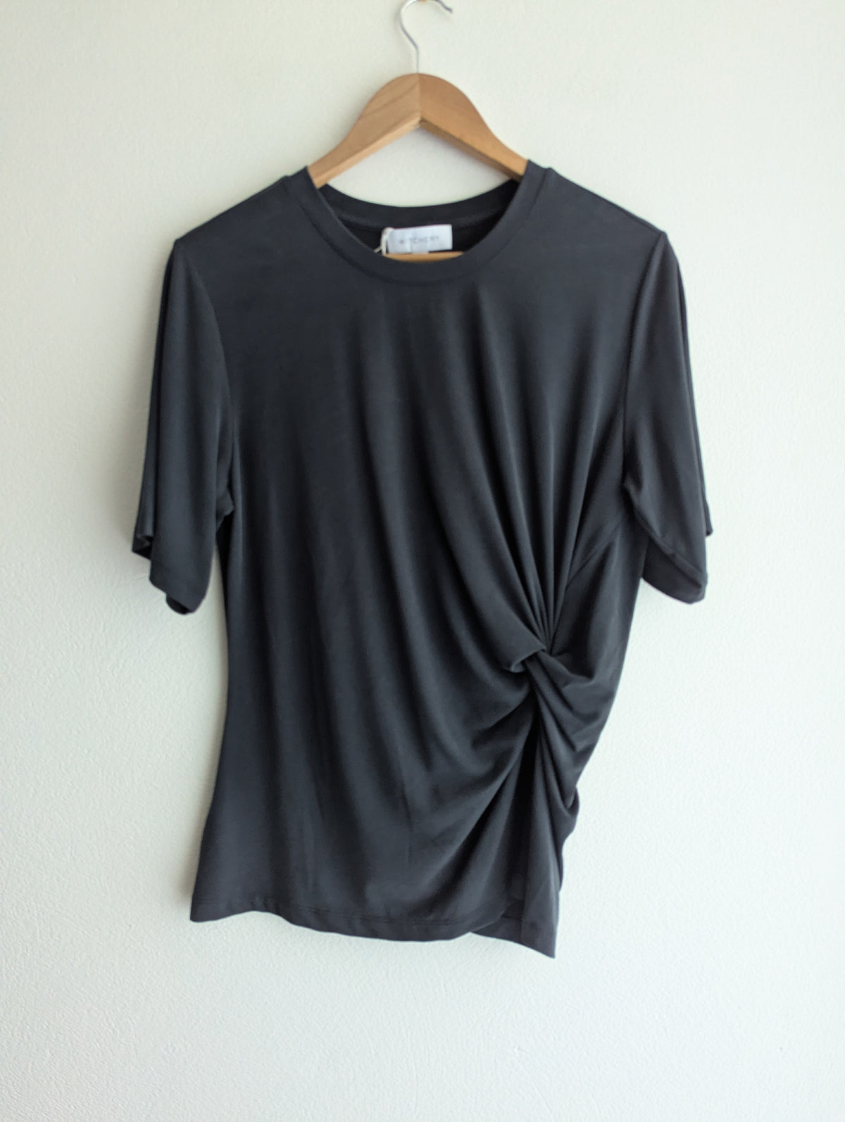 Witchery Charcoal Stretch Ruched Tee