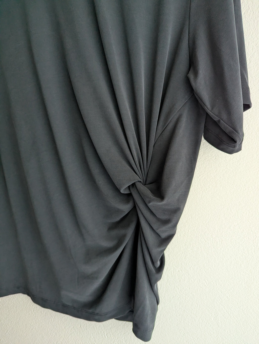Witchery Charcoal Stretch Ruched Tee