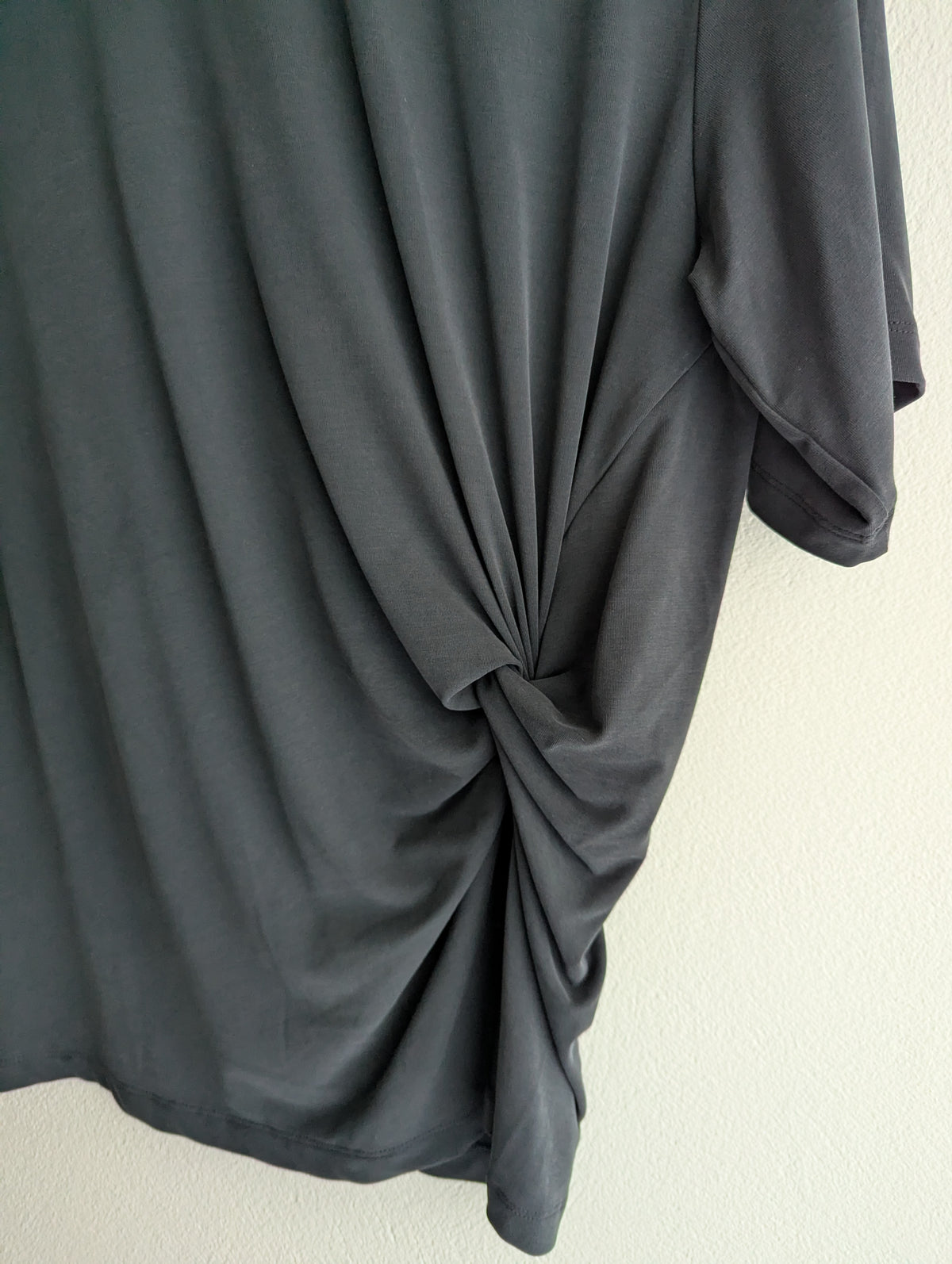 Witchery Charcoal Stretch Ruched Tee