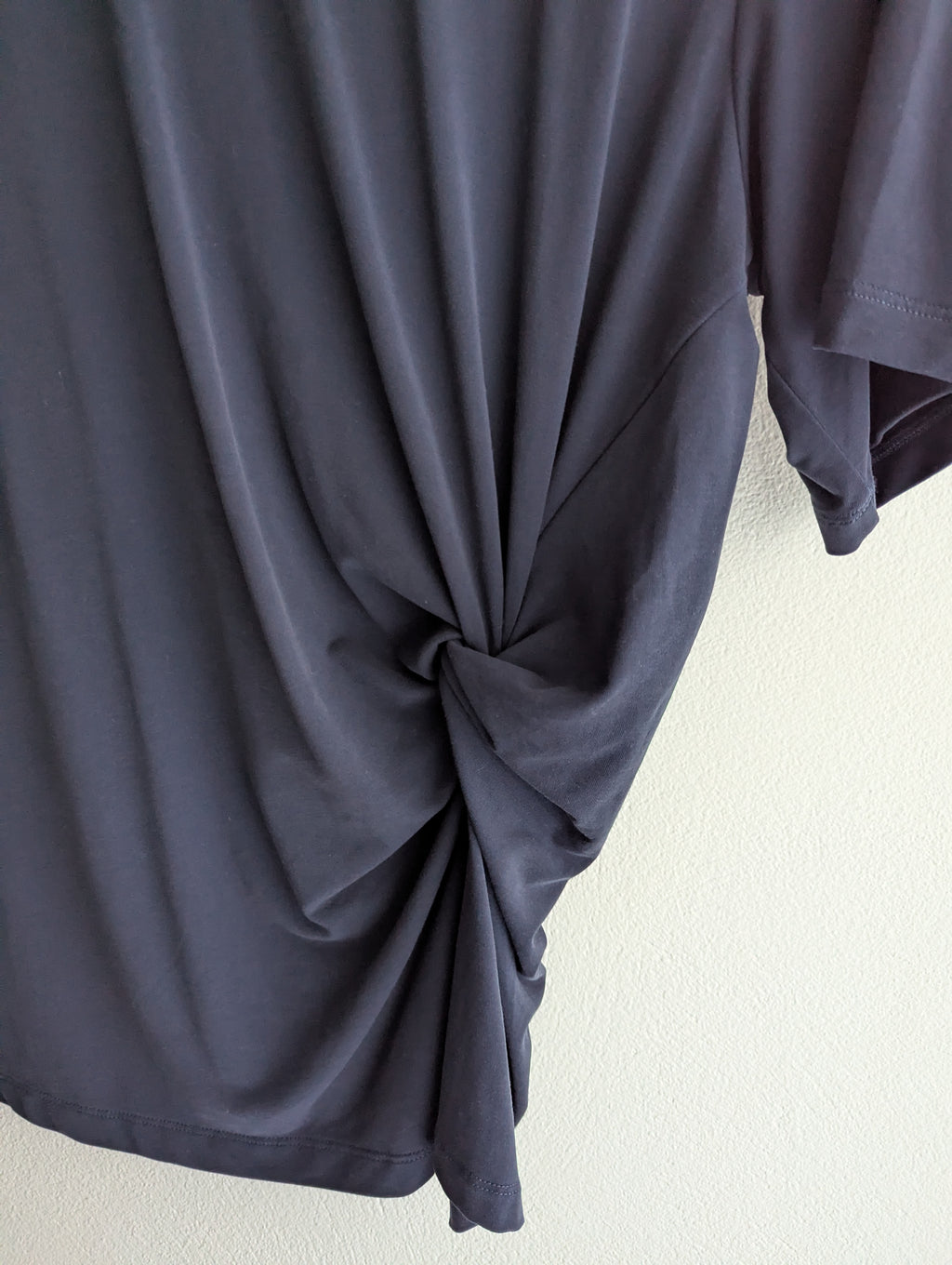 Witchery Navy Stretch Ruched Tee