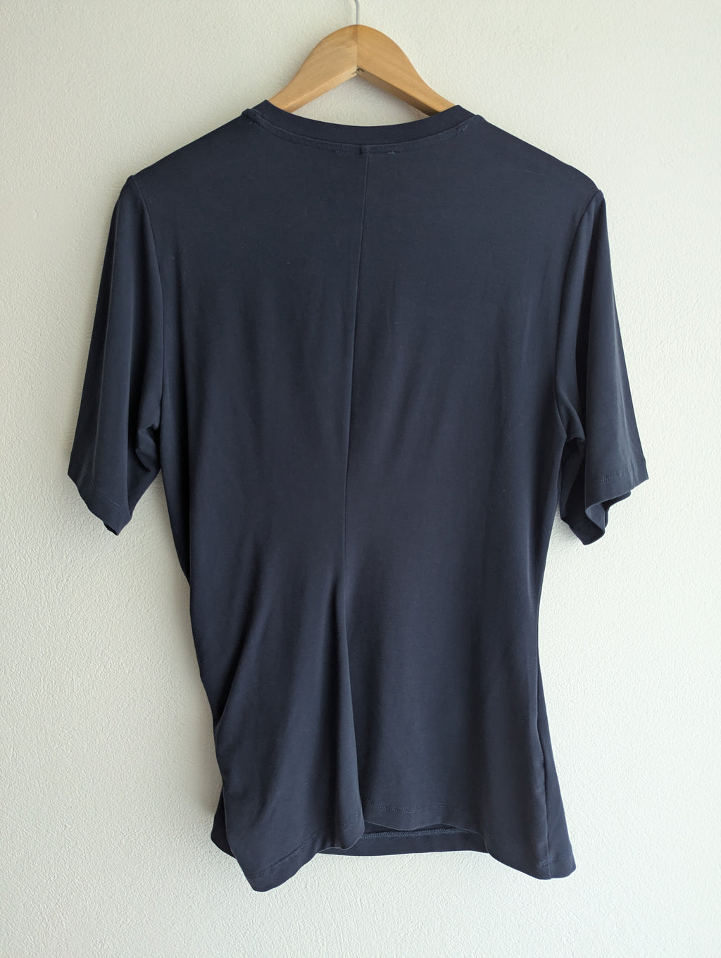 Witchery Navy Stretch Ruched Tee