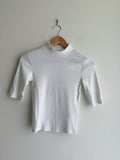 Zara Ribbed Mock Neck Top