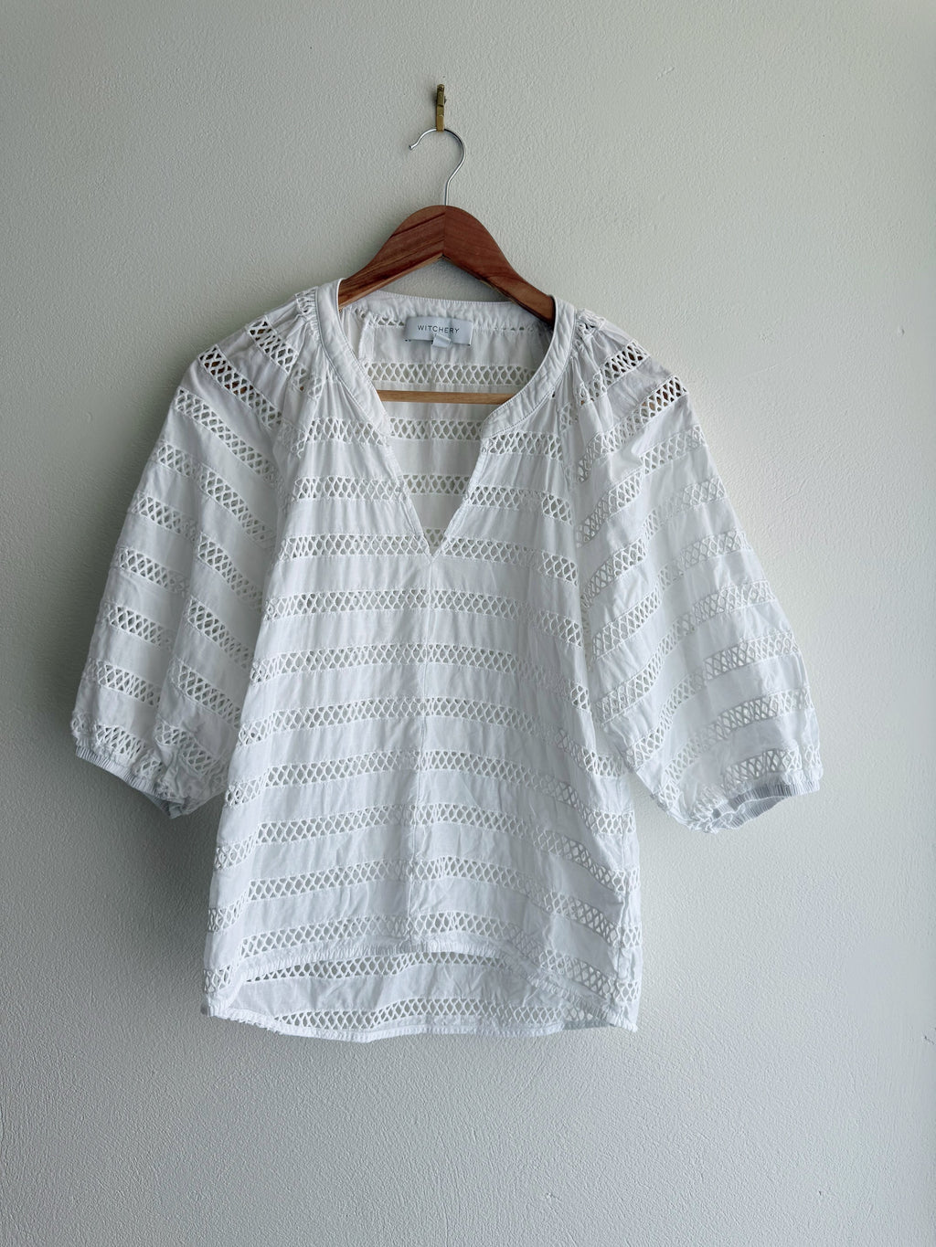 Witchery Lattice Stripe Top