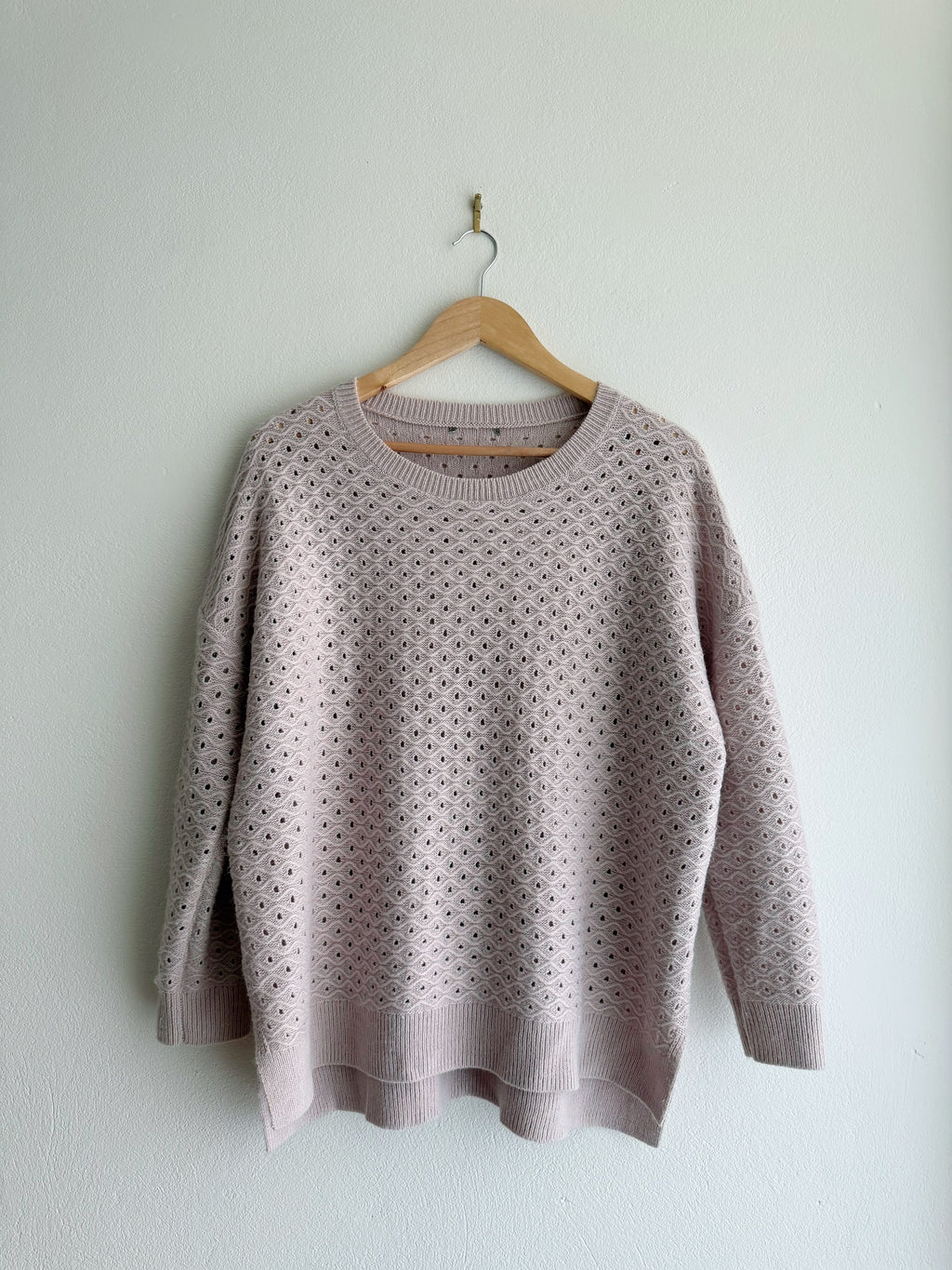 Sussan Eyelet Knit Dusty Pink Jumper