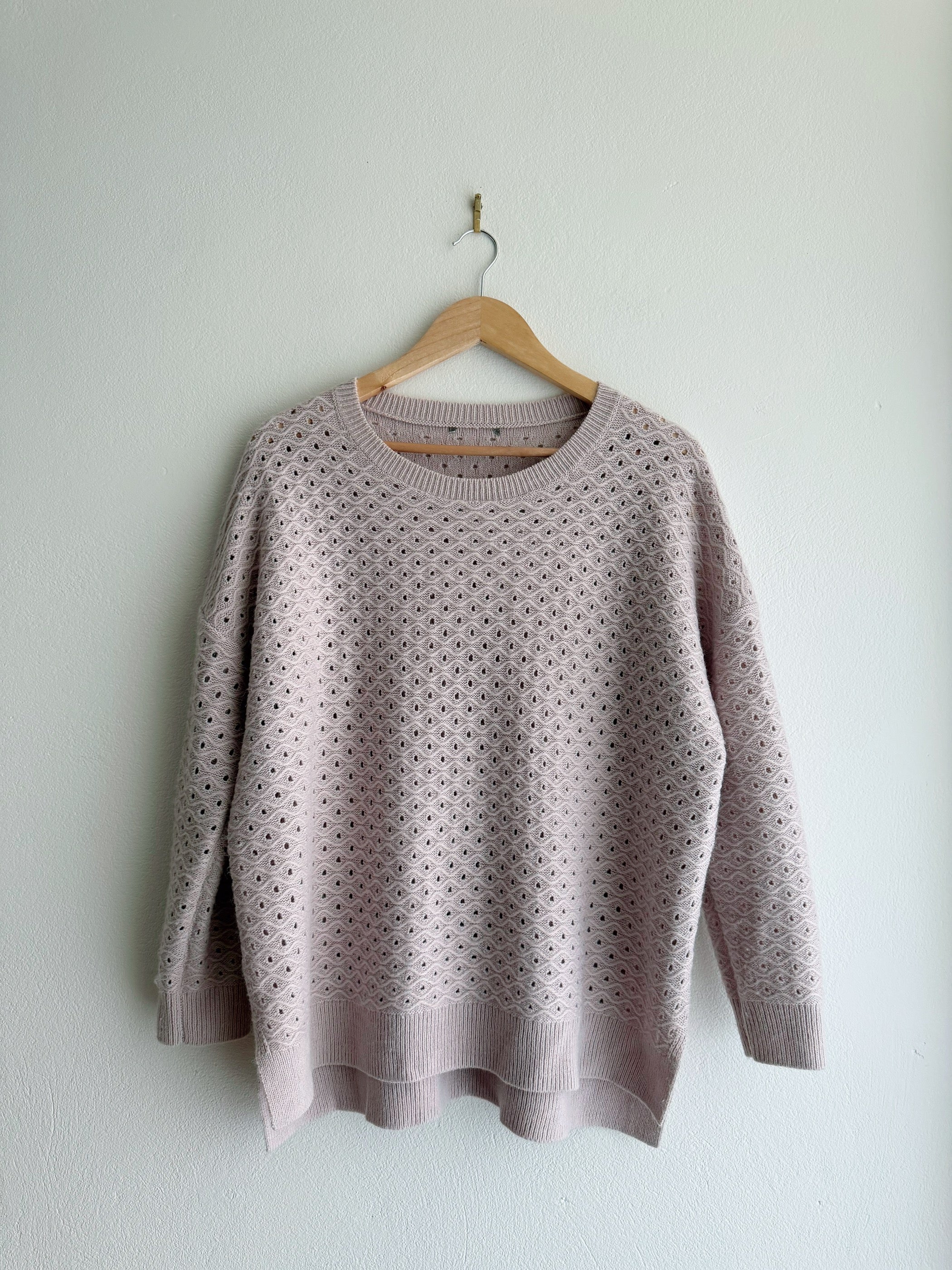 Sussan Eyelet Knit Dusty Pink Jumper