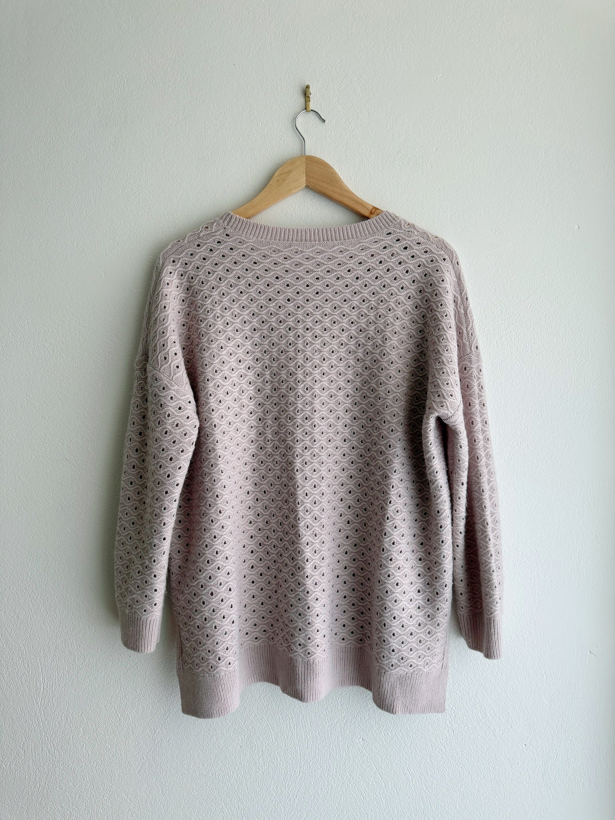 Sussan Eyelet Knit Dusty Pink Jumper