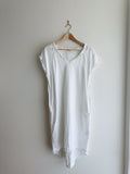 Madly Sweetly White Linen Shift Dress