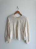 Zara Bobbin Lace Cotton Blouse