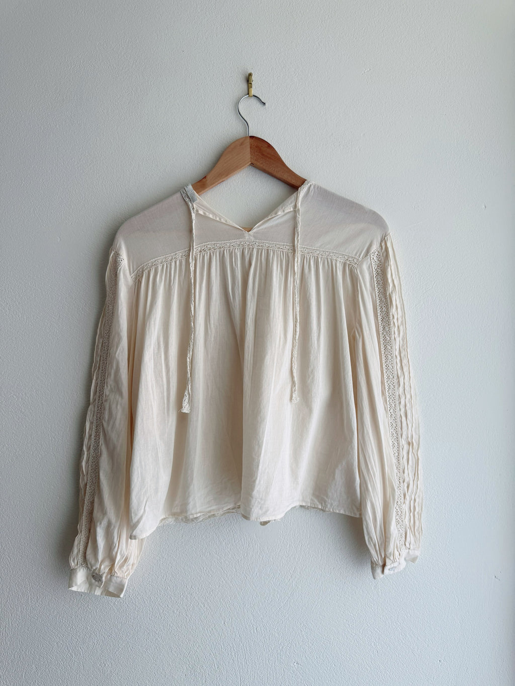 Zara Bobbin Lace Cotton Blouse