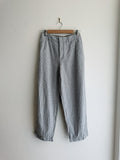Uniqlo Grey Pinstripe Linen-Cotton Pants