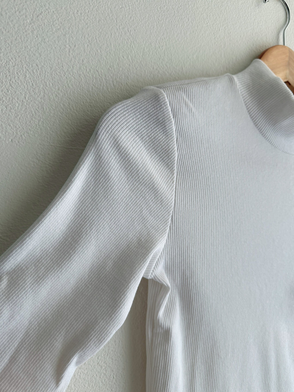 Zara Ribbed Mock Neck Top