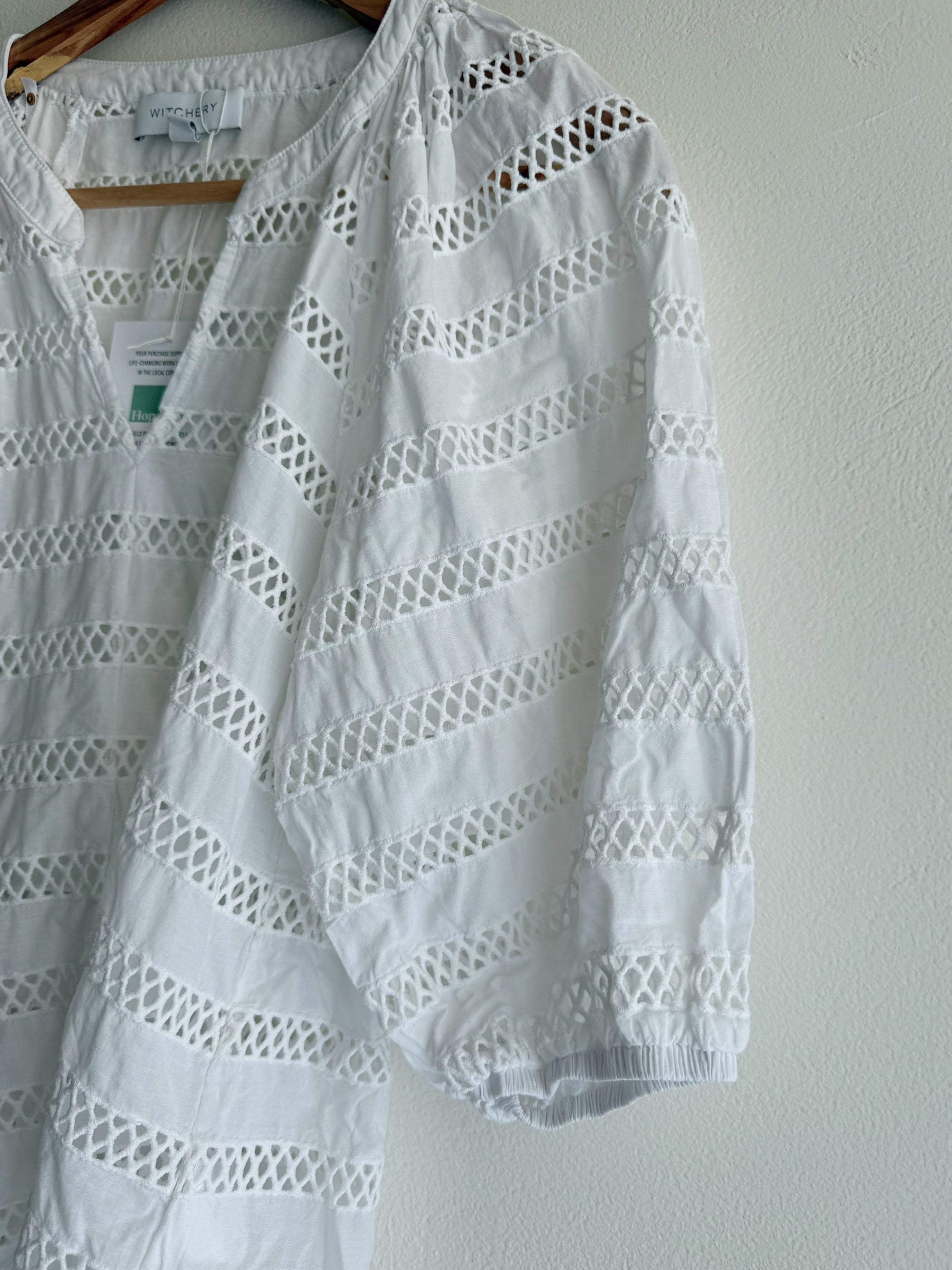 Witchery Lattice Stripe Top