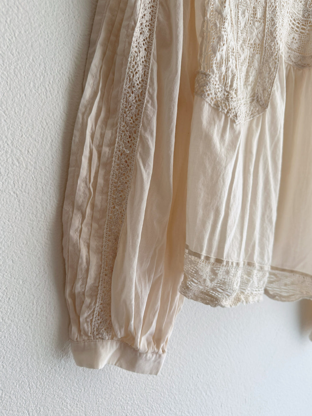 Zara Bobbin Lace Cotton Blouse