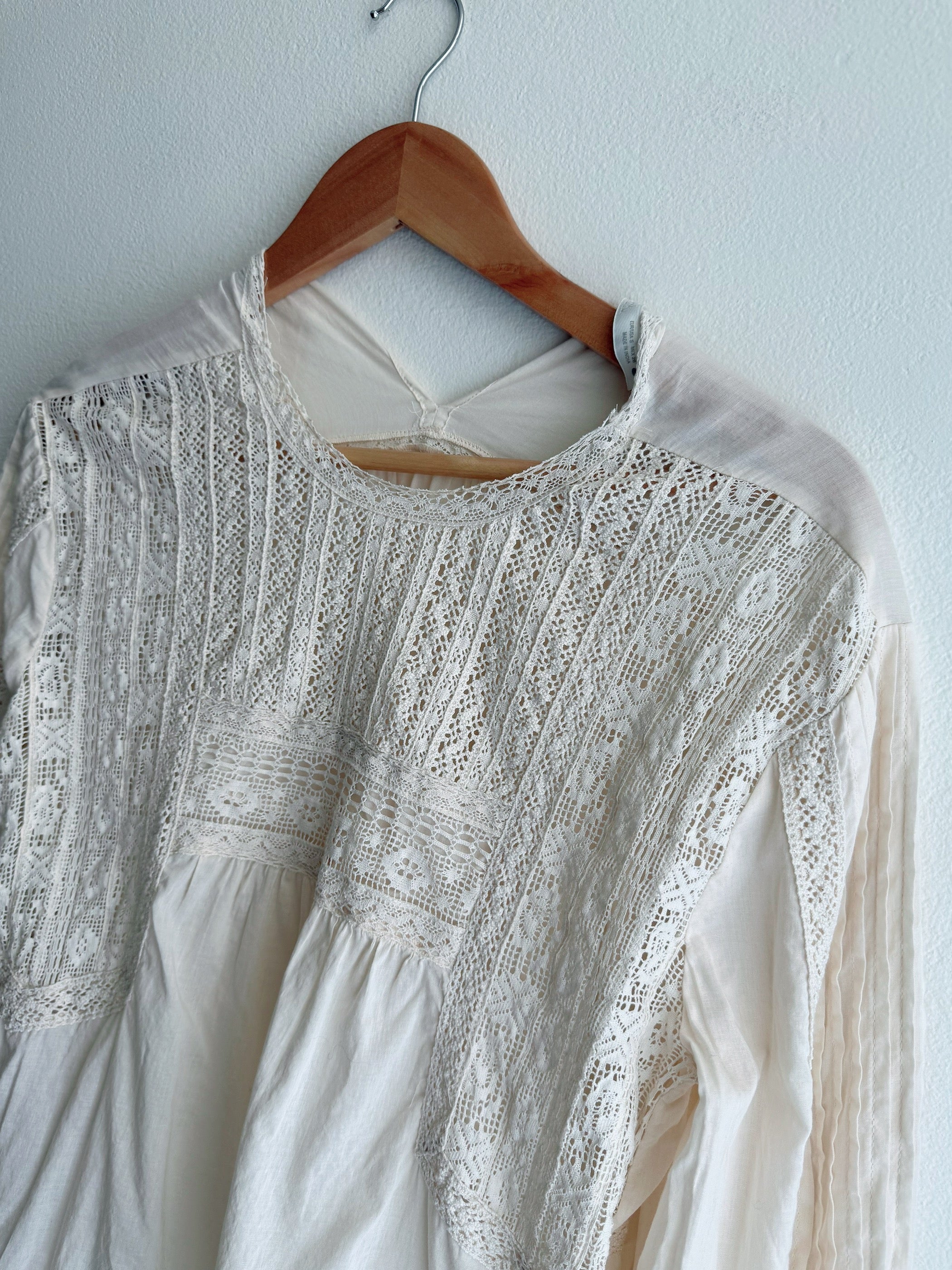 Zara Bobbin Lace Cotton Blouse
