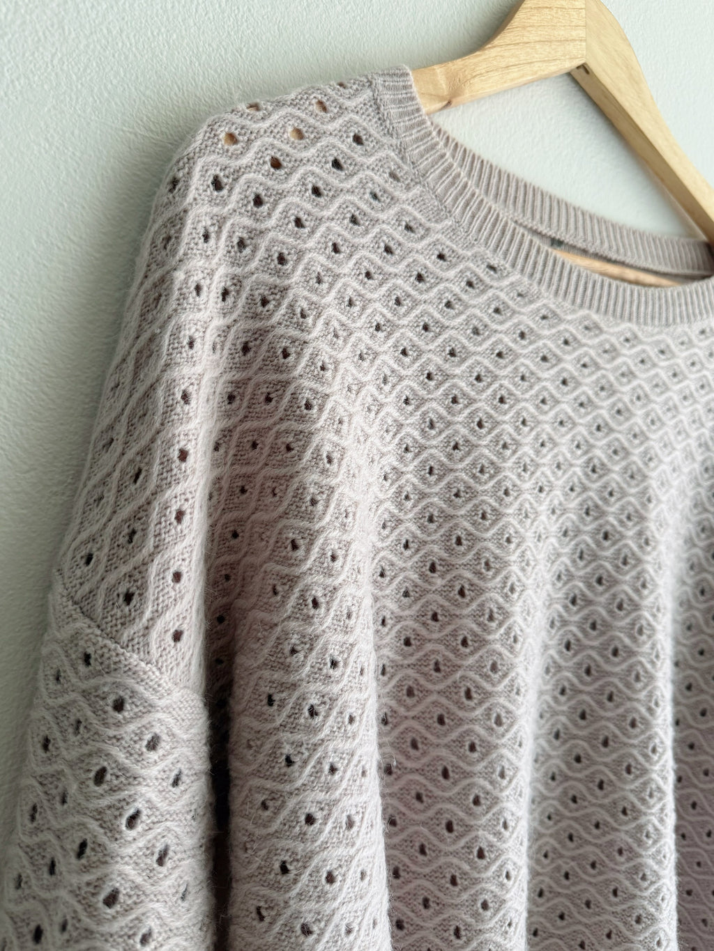 Sussan Eyelet Knit Dusty Pink Jumper