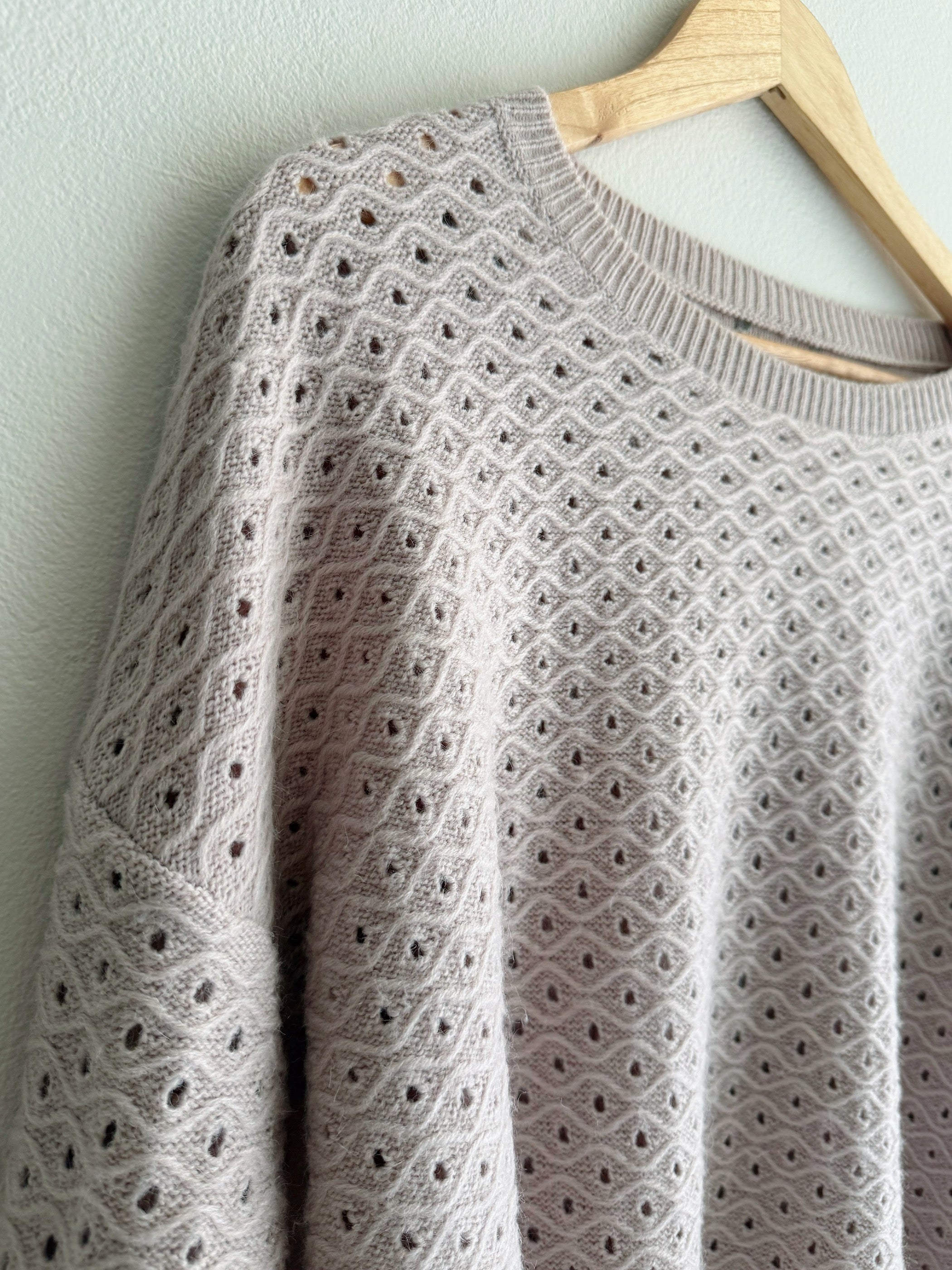 Sussan Eyelet Knit Dusty Pink Jumper