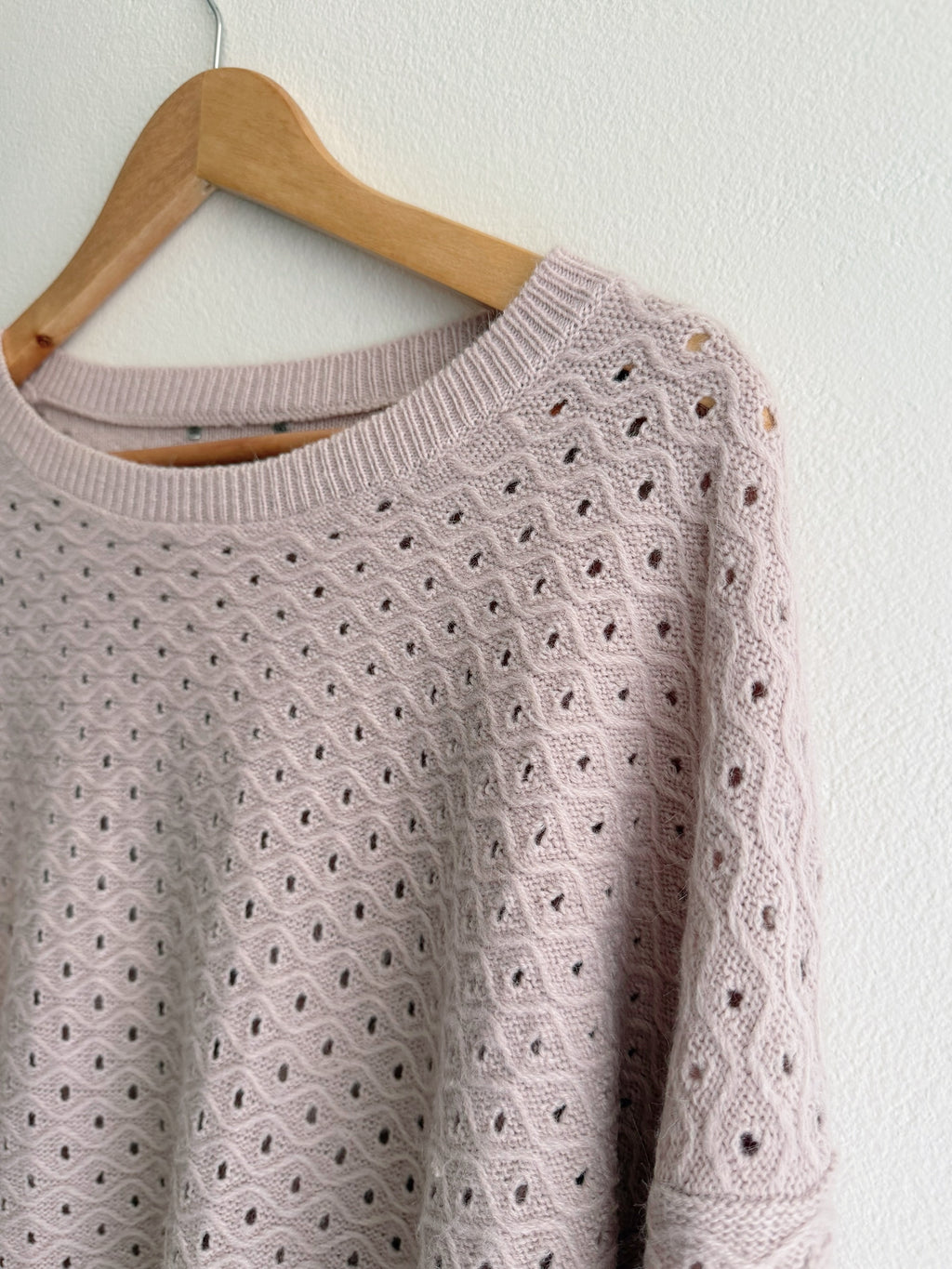 Sussan Eyelet Knit Dusty Pink Jumper