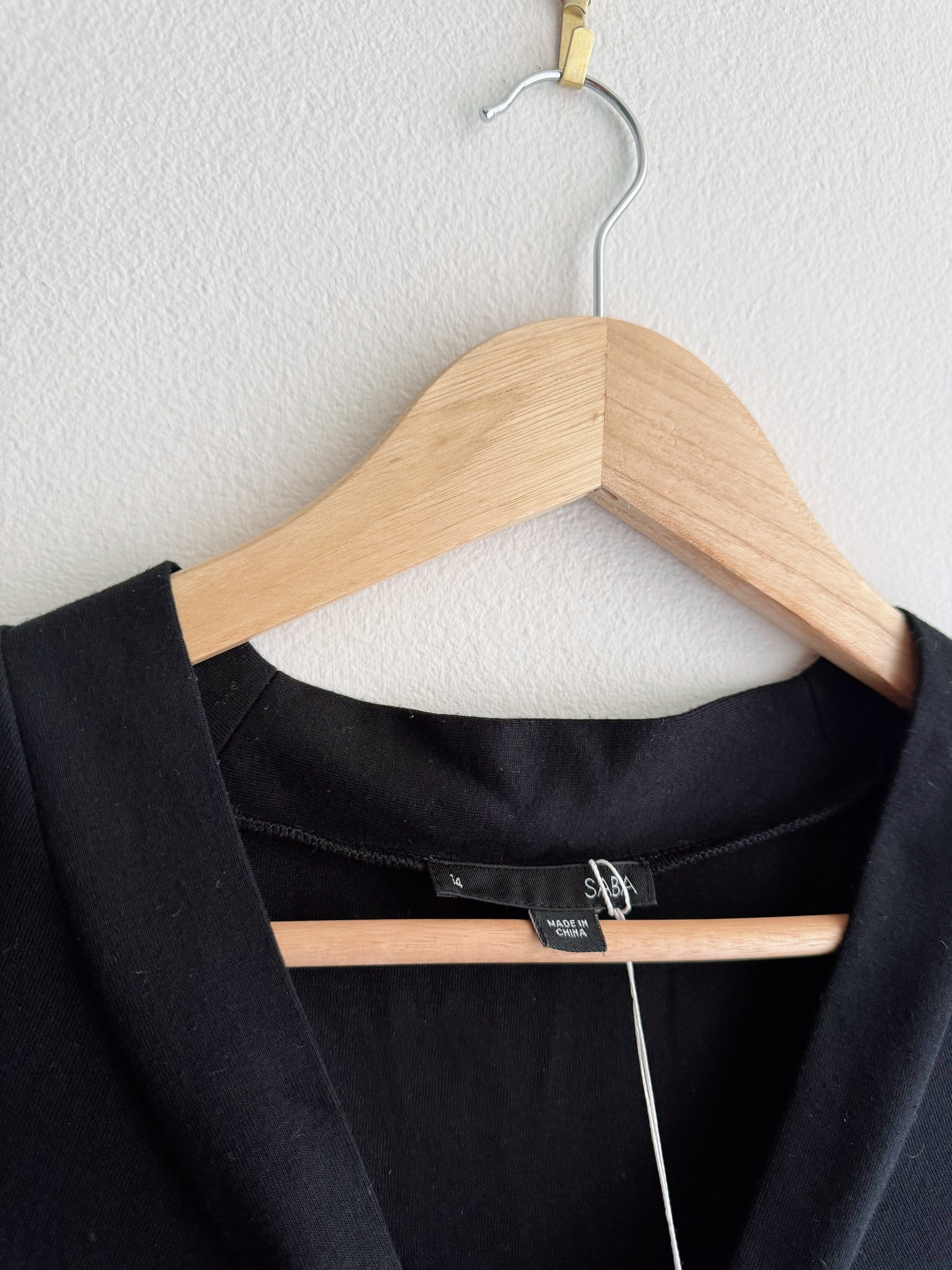 Saba Black Soft Jersey Knit Dress