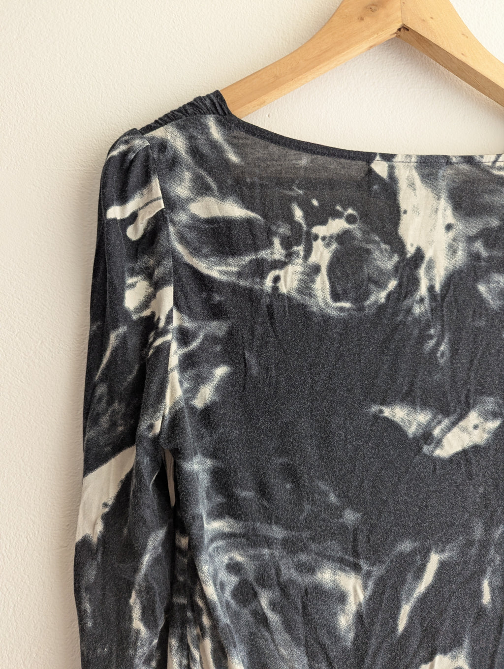 Veronika Maine Asymmetric Cowl Abstract Top