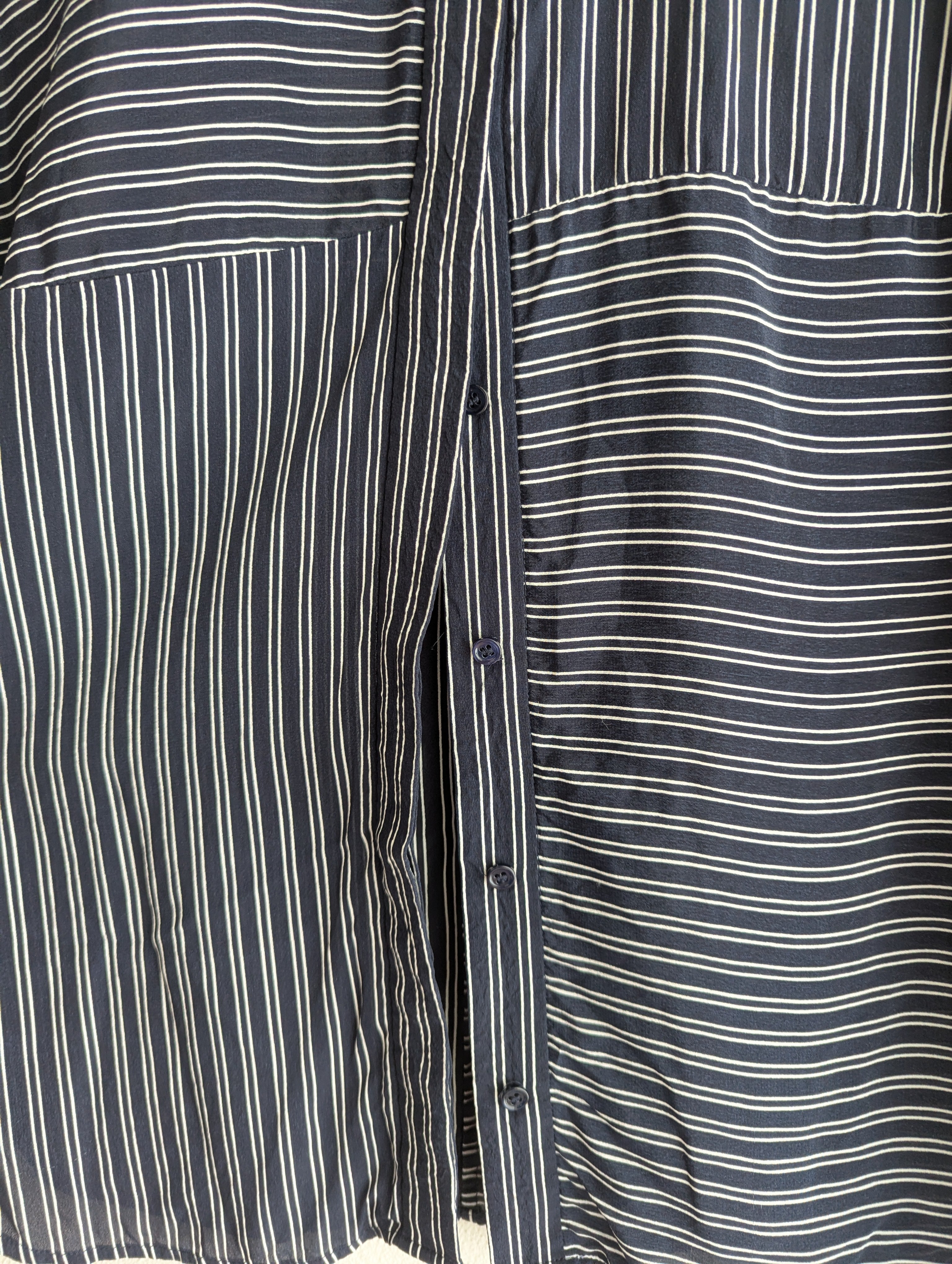 David Lawrence Stripe Button Down Blouse
