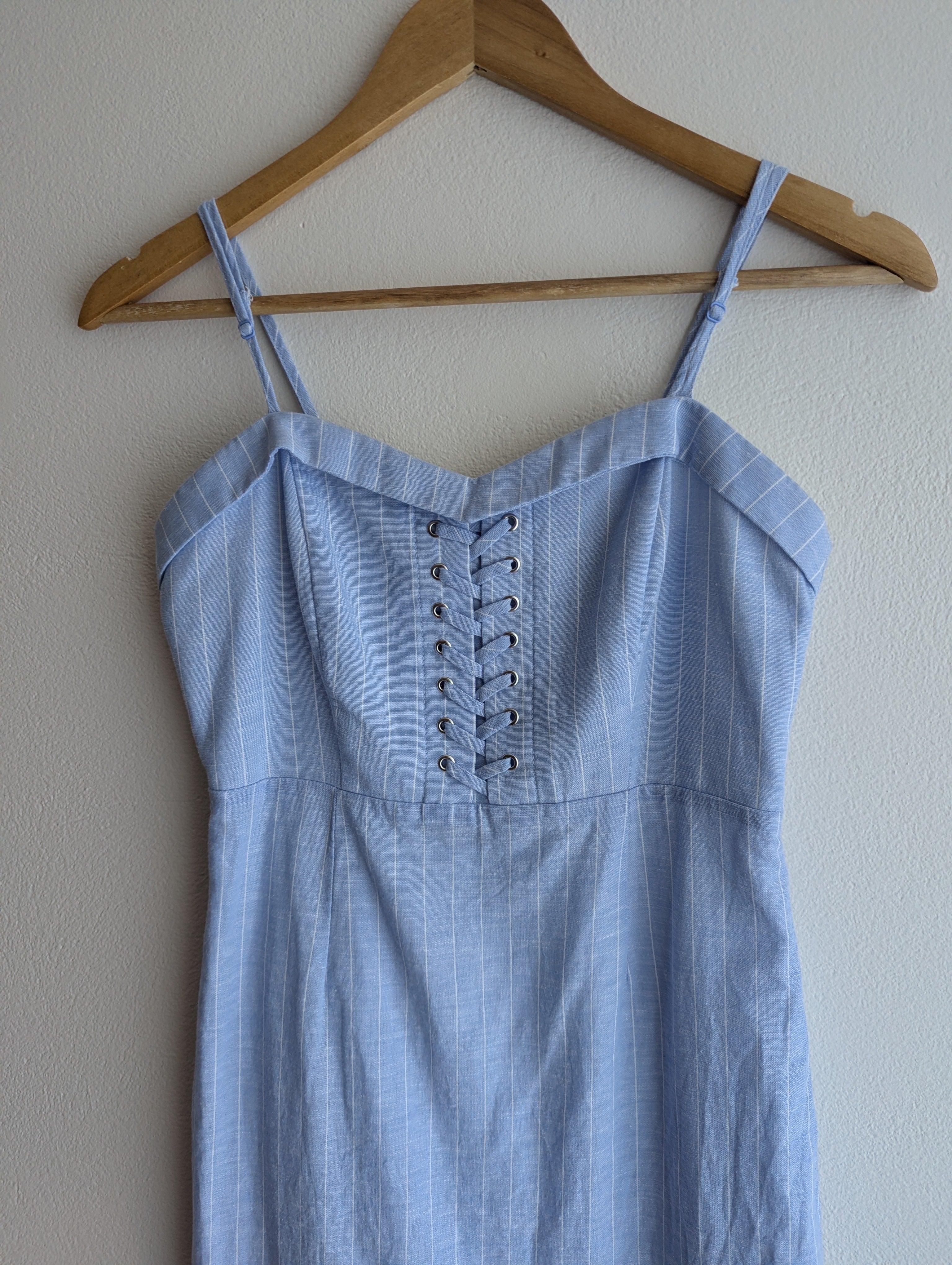 Bardot Blue & White Stripe Mini Dress