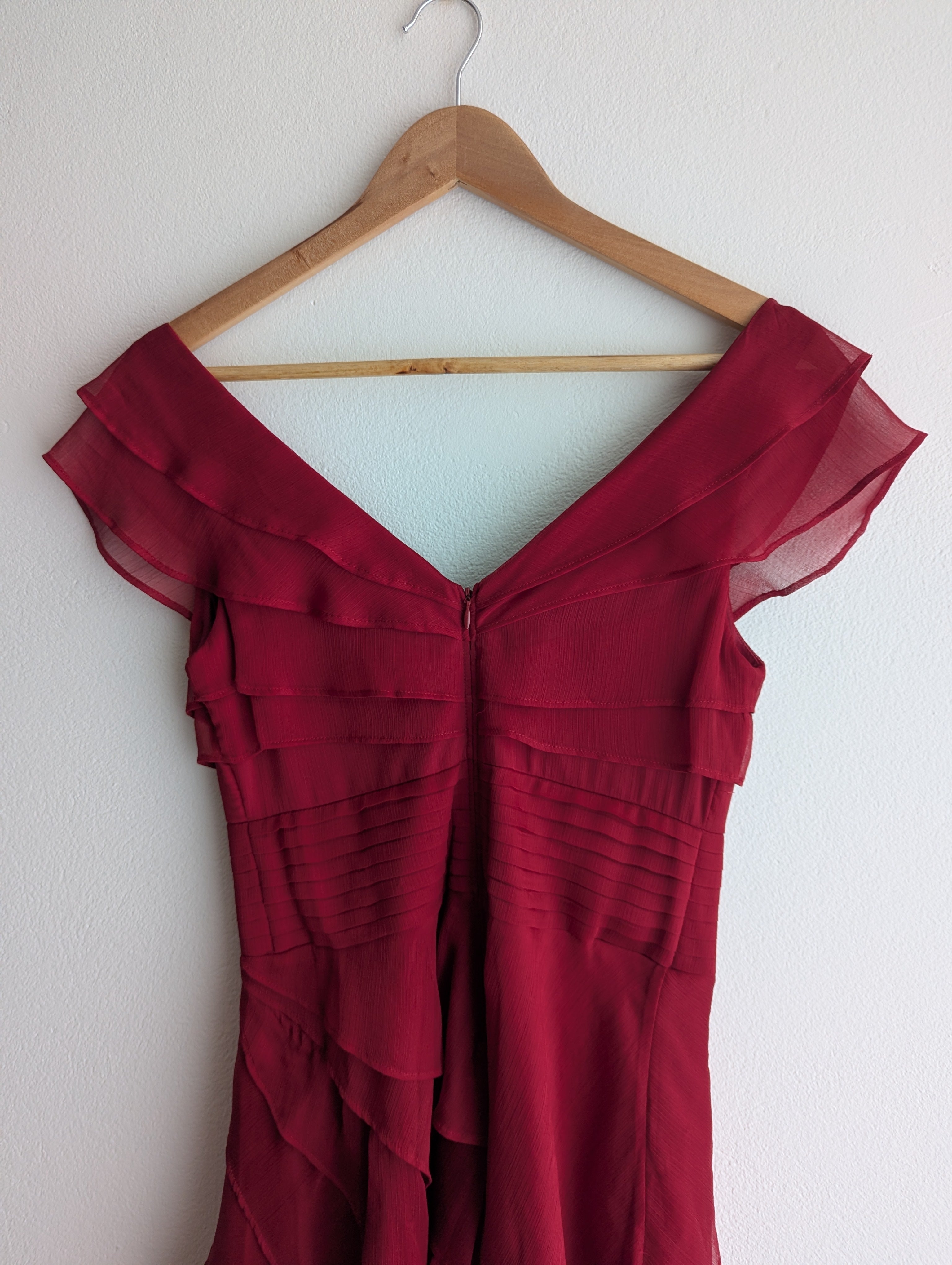 Leona Edmiston Red Ruffle Dress