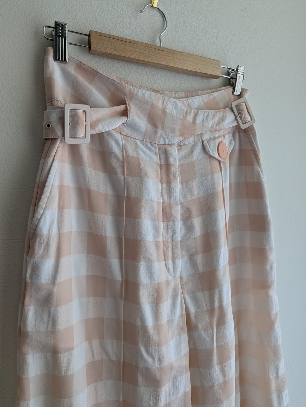 Alice McCall Gingham Cross-Over Belt Trousers