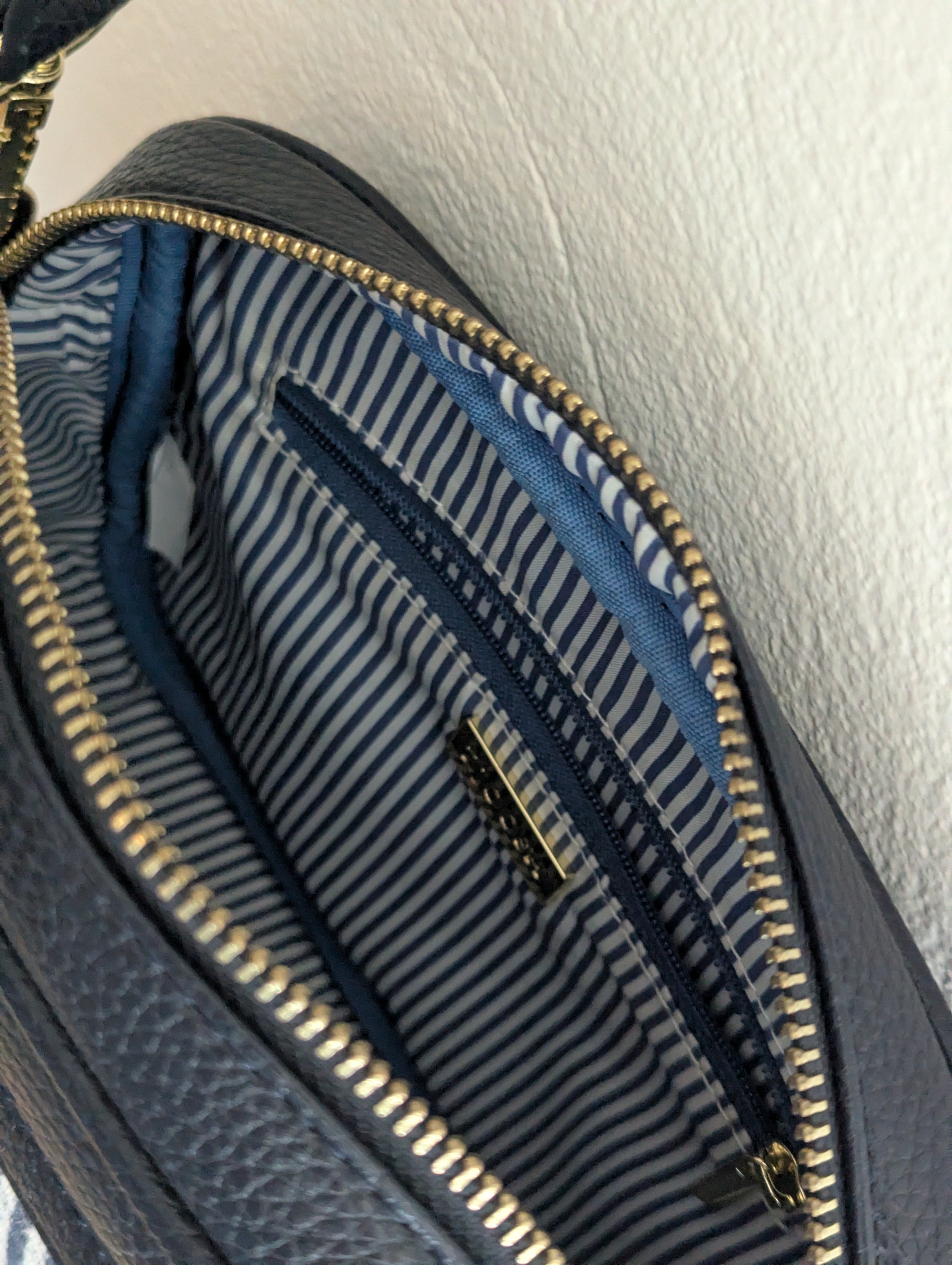 Zjoosh navy and houndstooth cross body camera bag