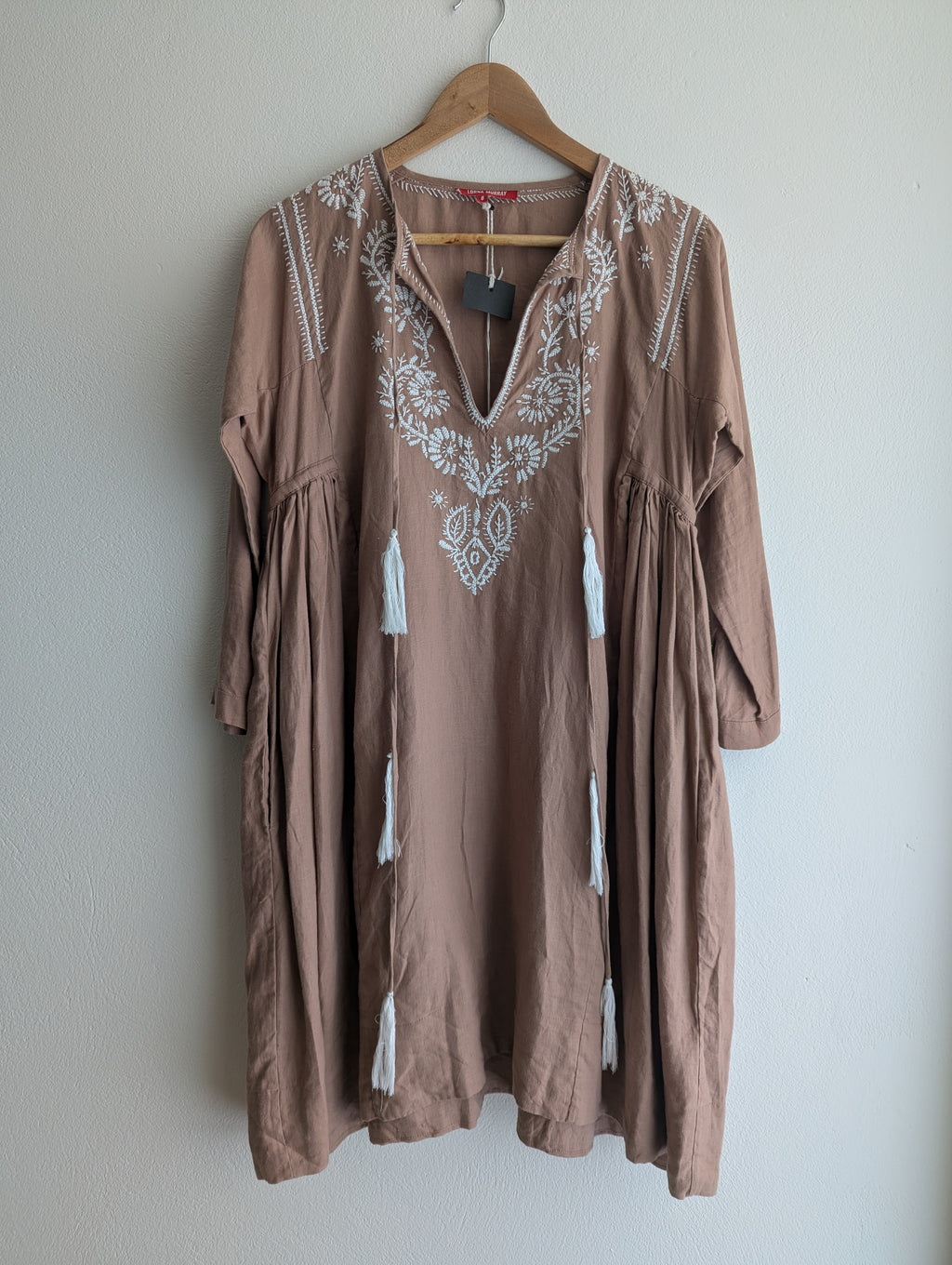 Lorna Murray Linen Embroidered Dress