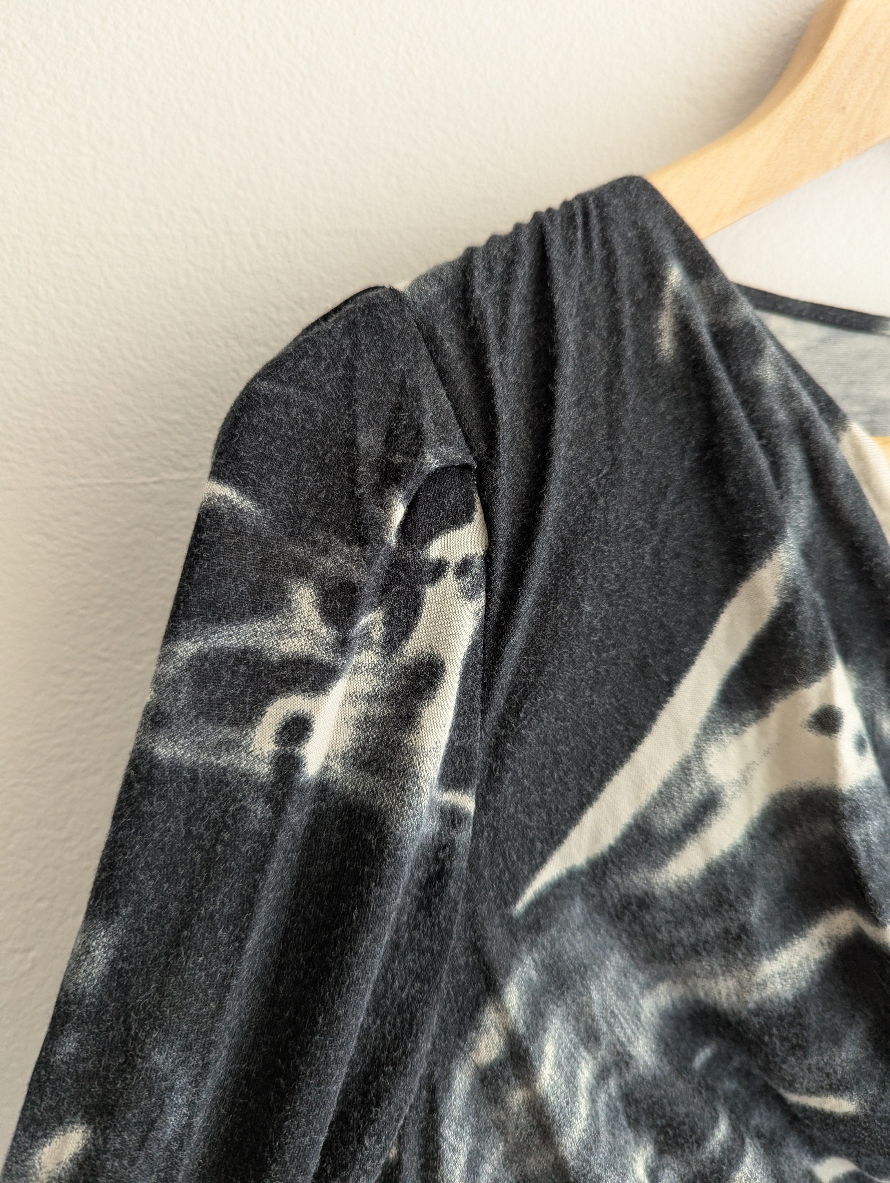 Veronika Maine Asymmetric Cowl Abstract Top