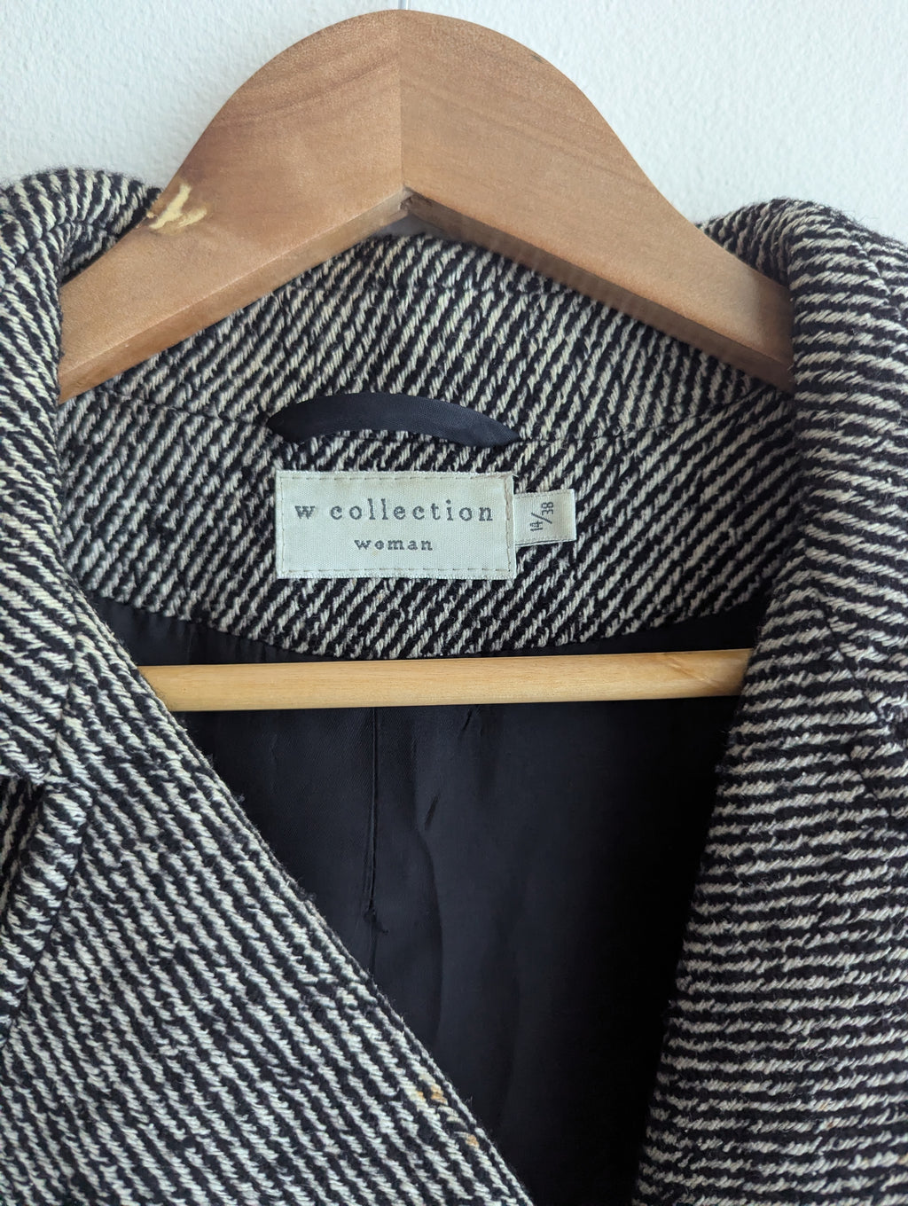 W Collection Wool & Silk Blend Pea Coat