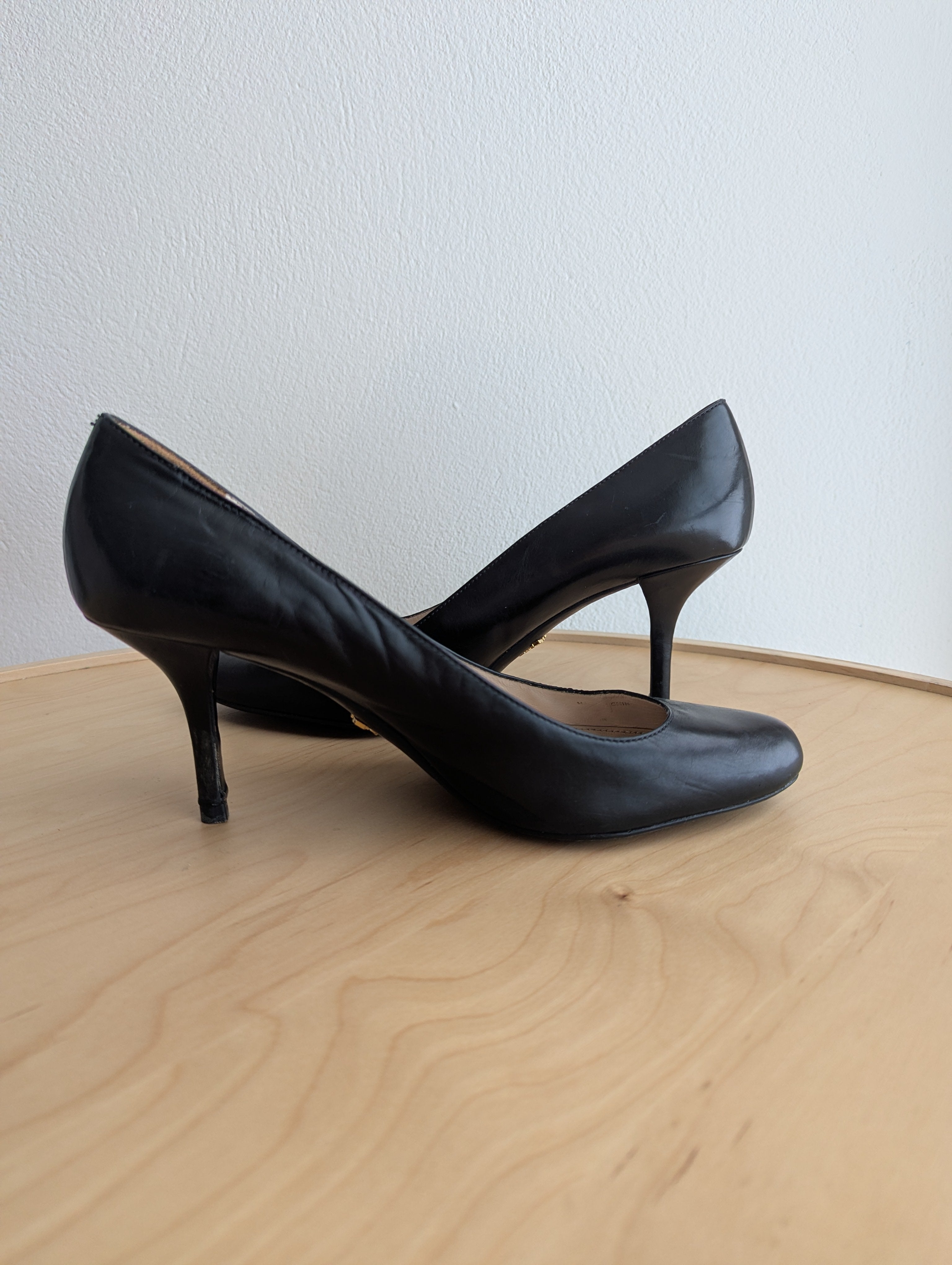 Prada Black Leather Pumps