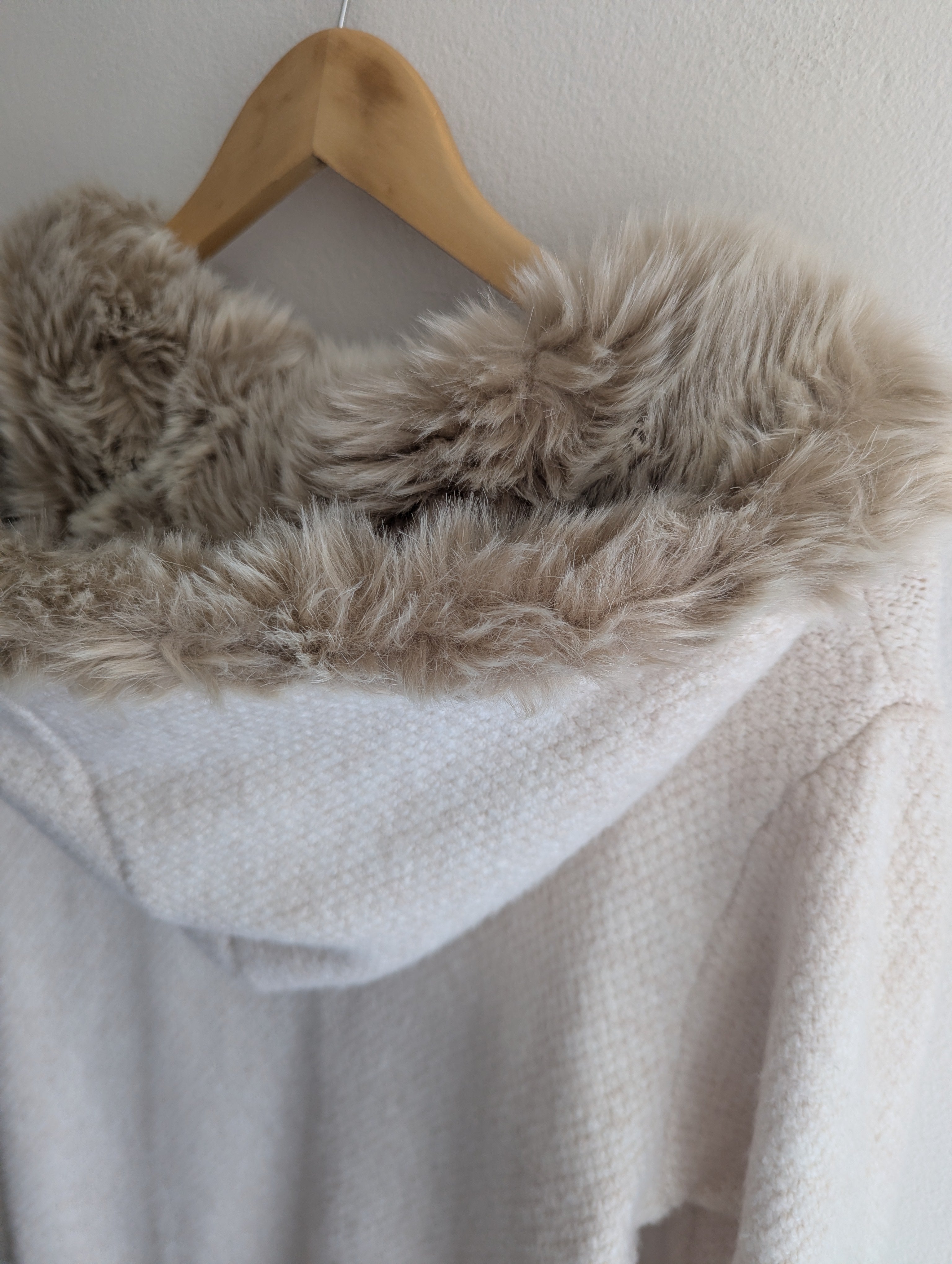Zara Knit Cream Cardigan Coat