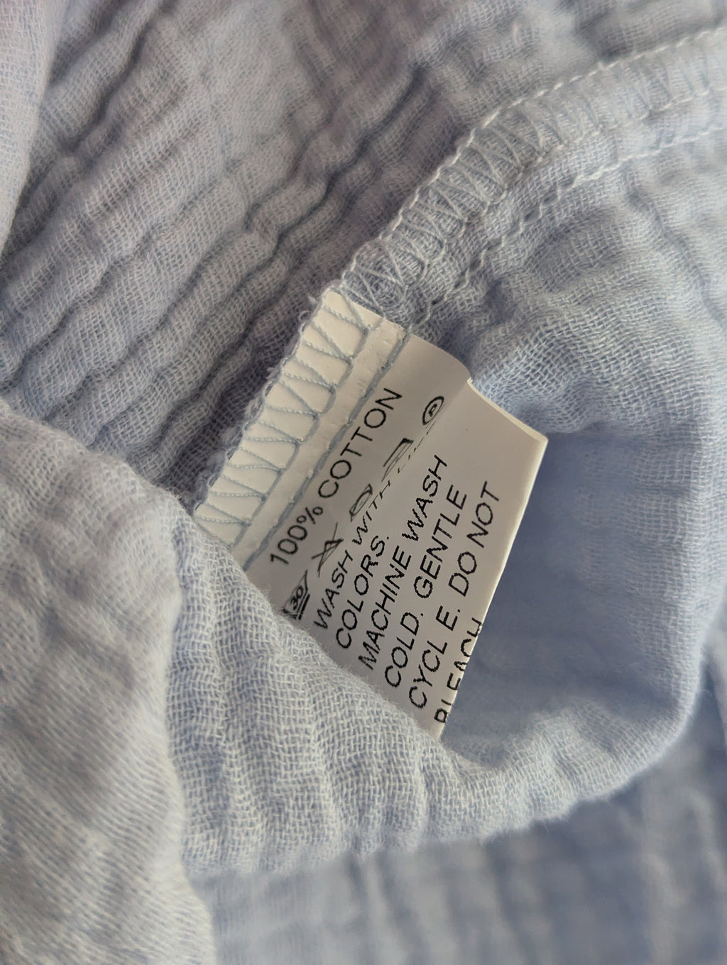Baby Blue Cotton Gauze Shirt & Shorts co-ord set
