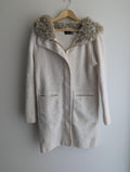 Zara Knit Cream Cardigan Coat