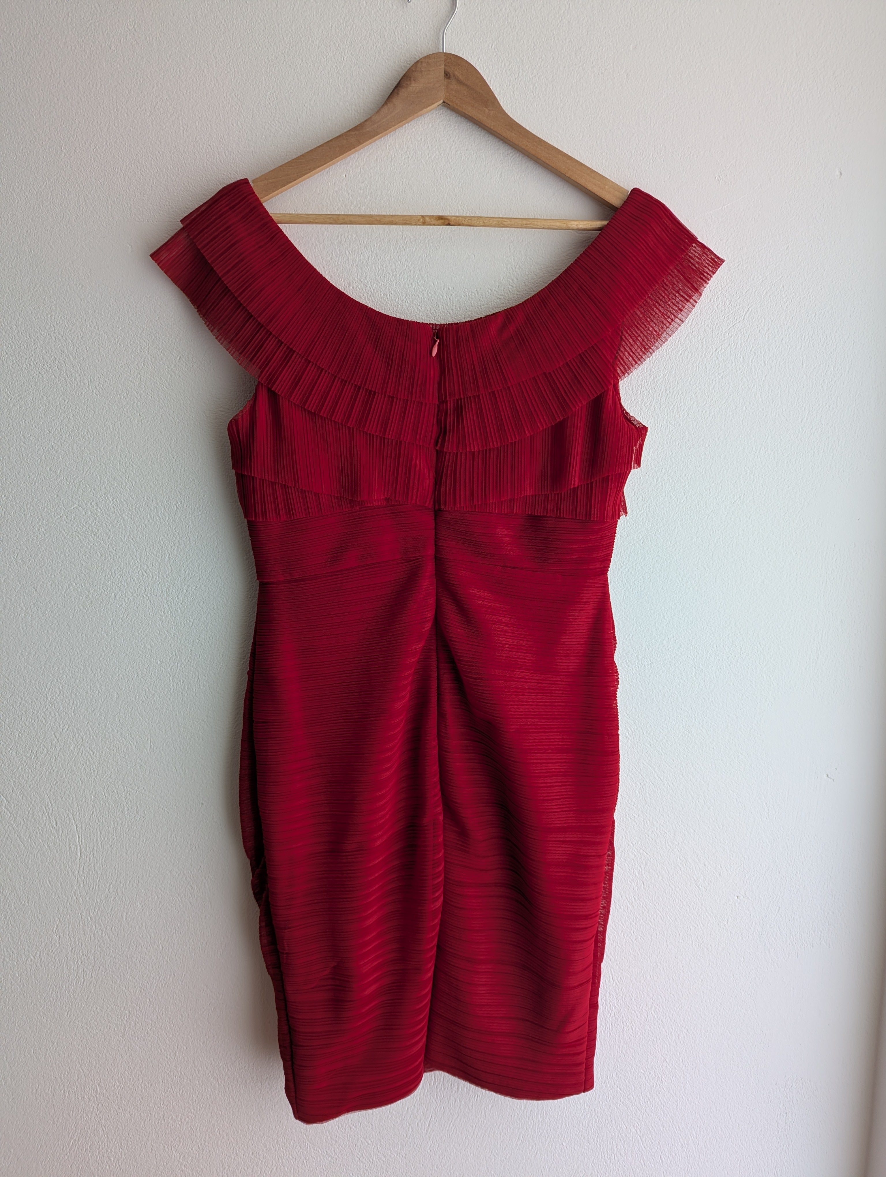 Events Red Ruffle Dress