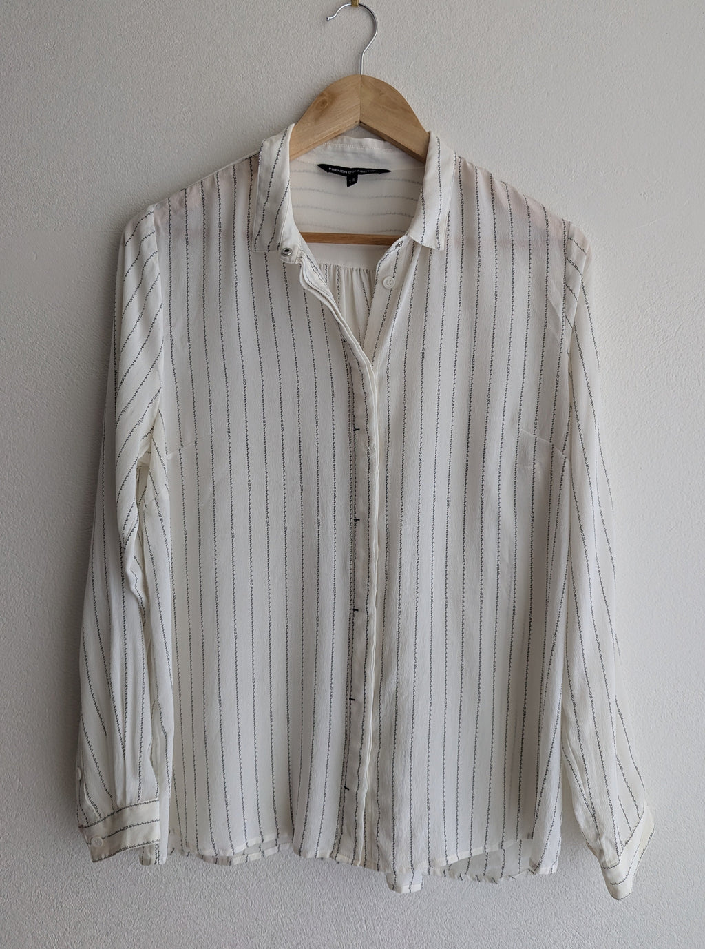 French Connection Silk Button-Down Blouse