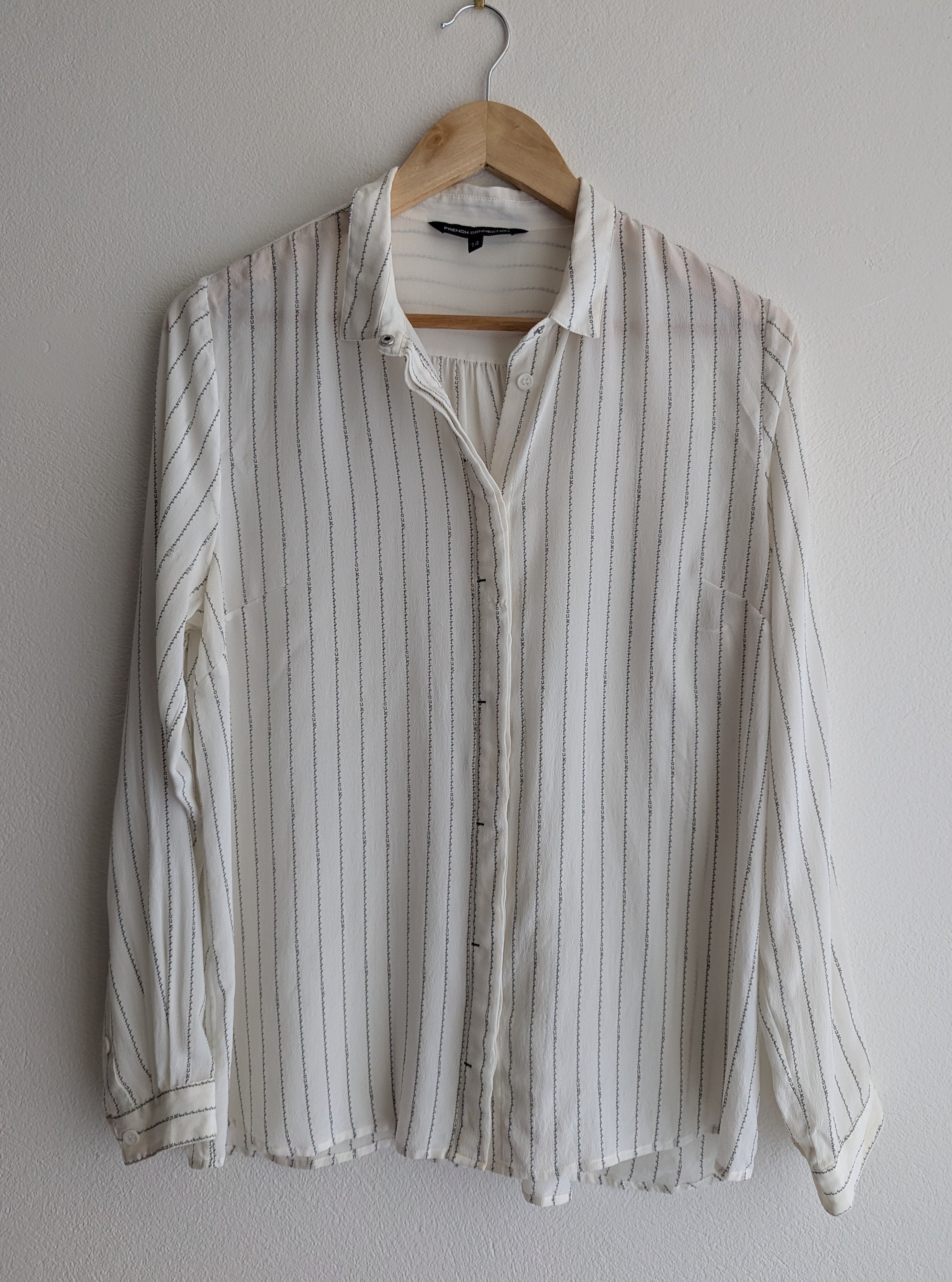French Connection Silk Button-Down Blouse