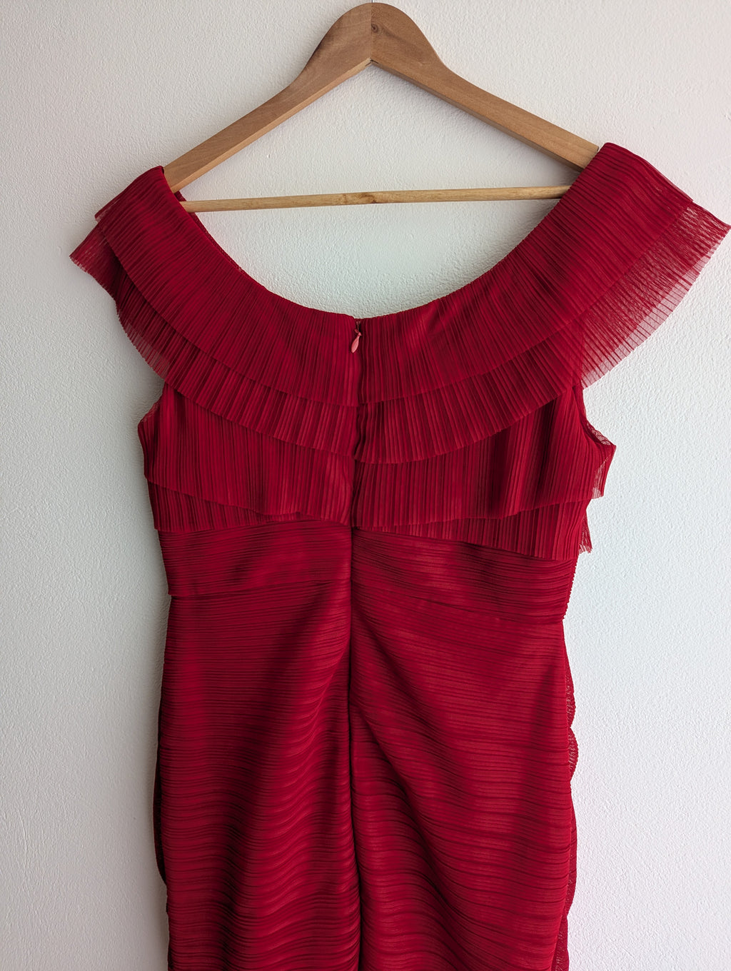Events Red Ruffle Dress
