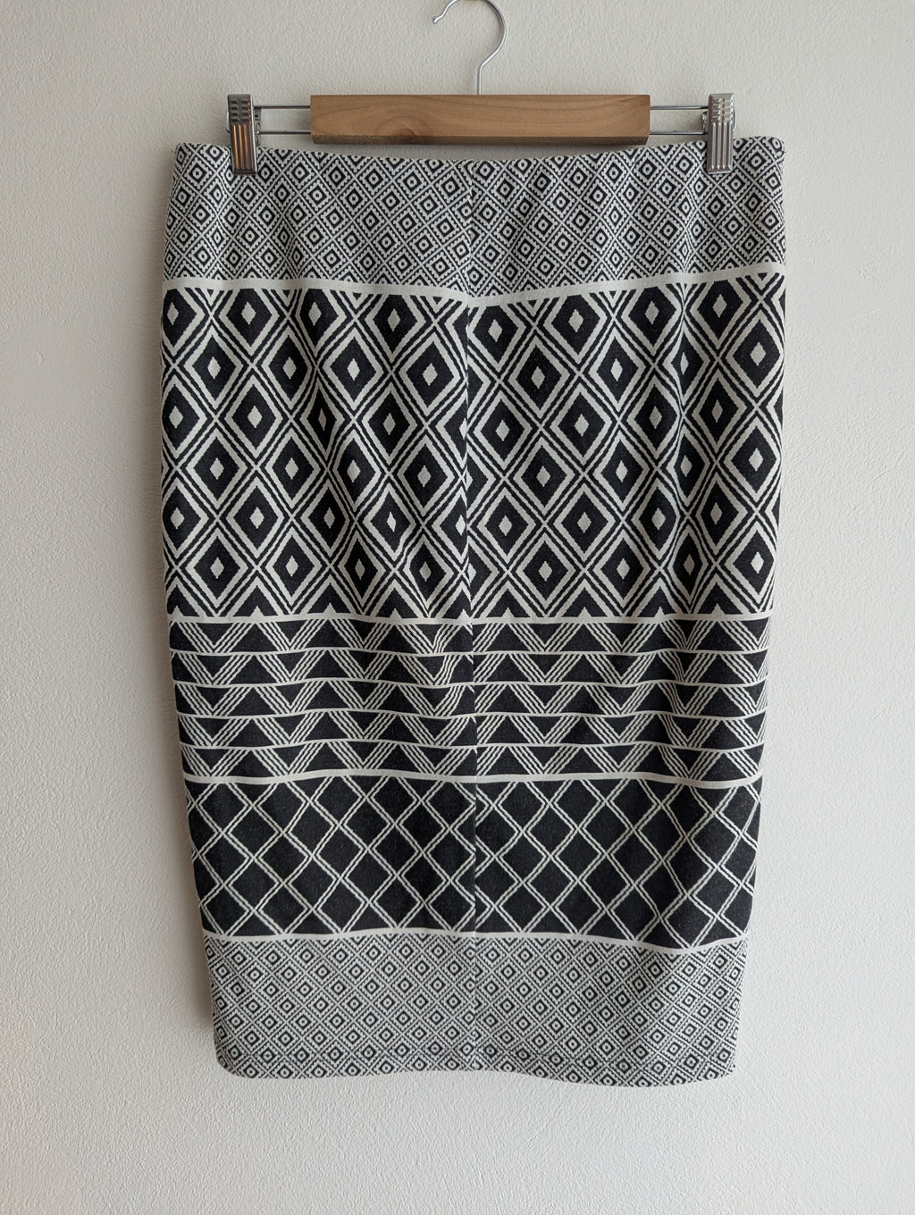 Veronika Maine Geometric Midi Skirt