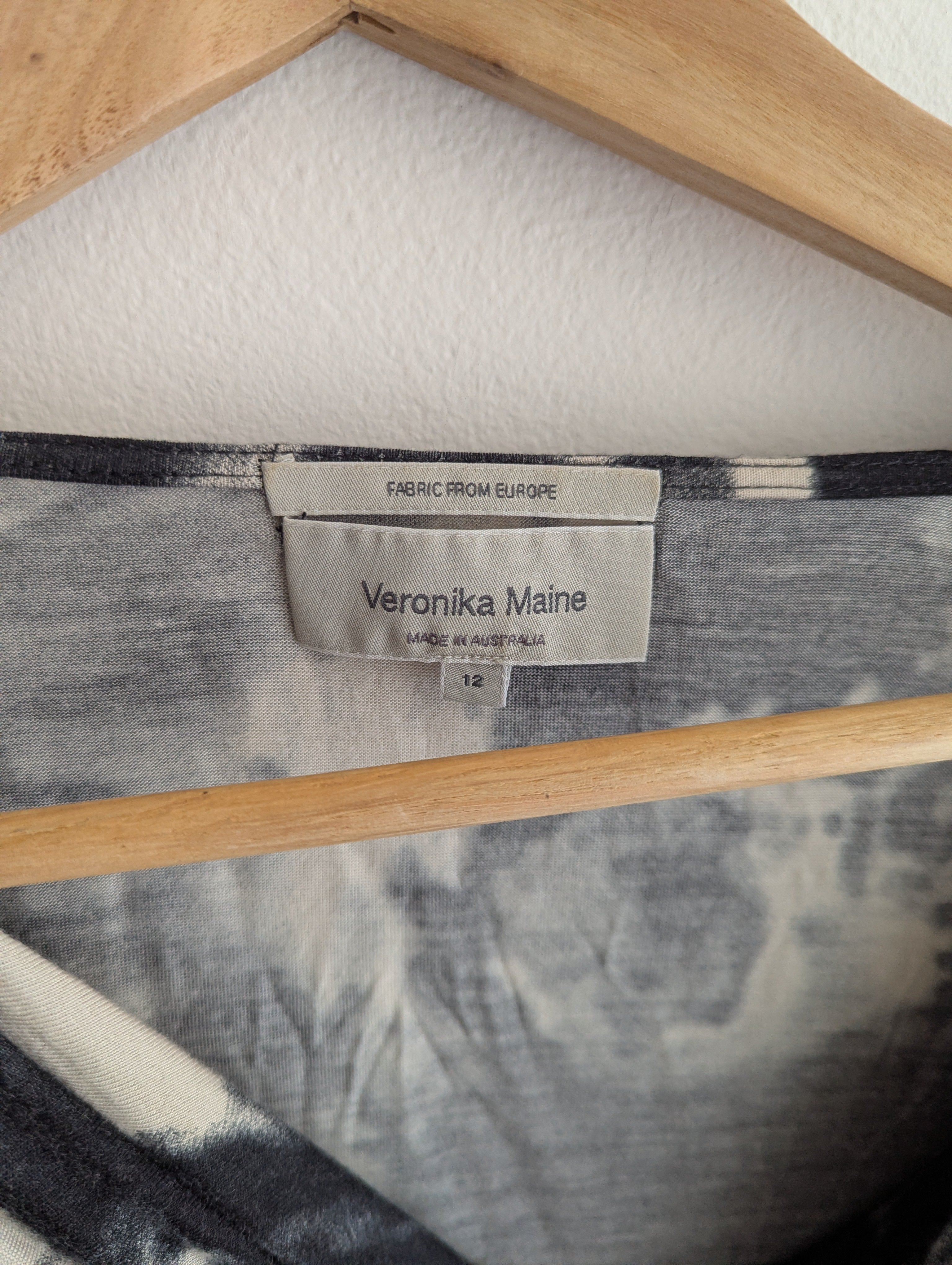 Veronika Maine Asymmetric Cowl Abstract Top